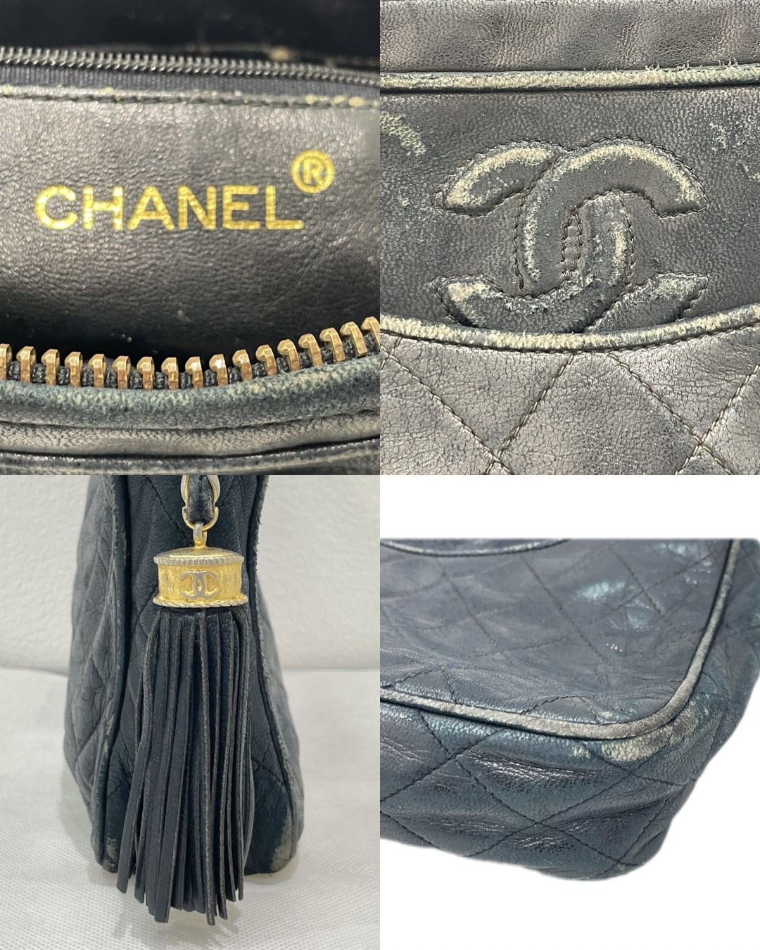 CHANELマトラッセチェーンショルダーバッグ