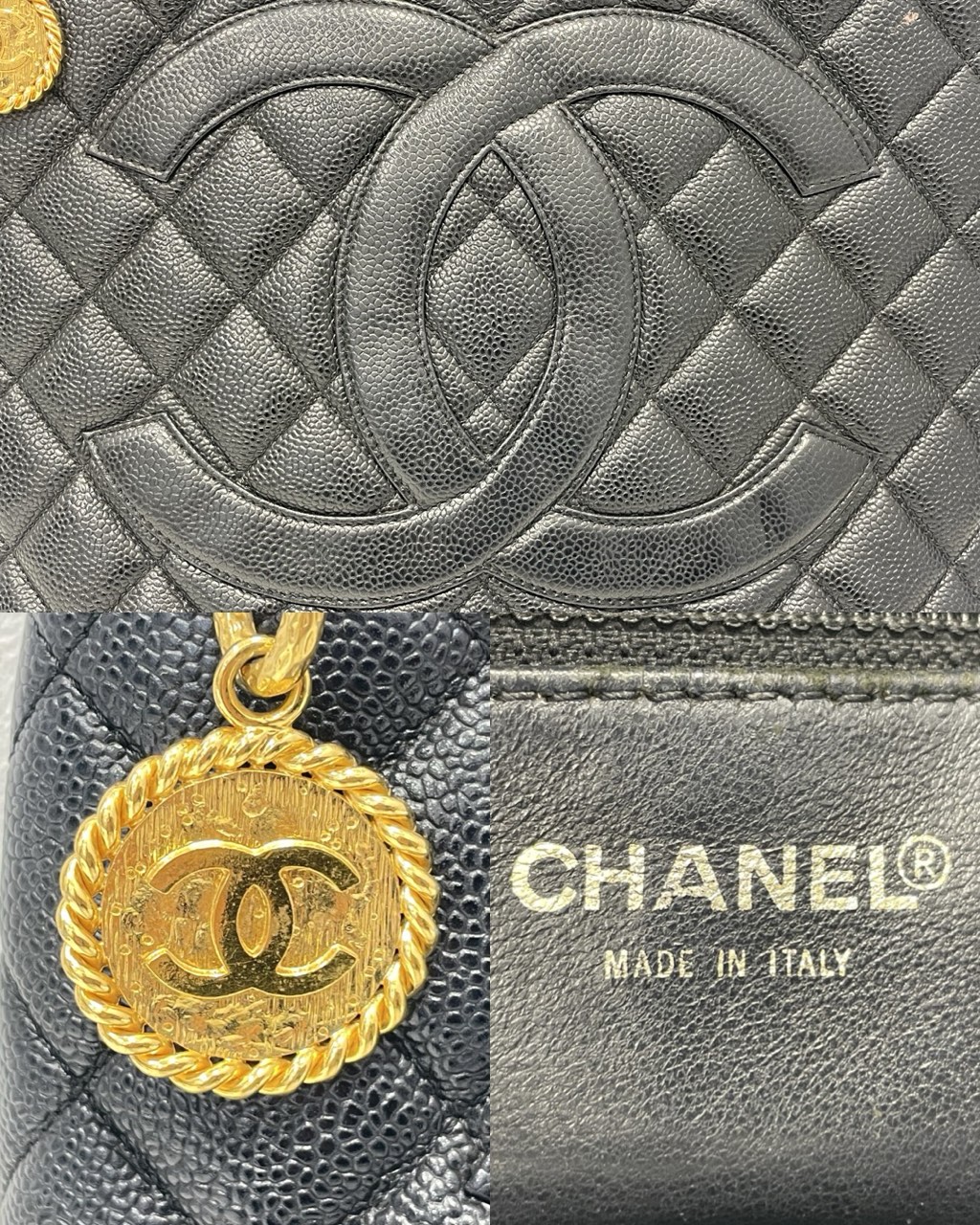 CHANEL キャビアスキントート