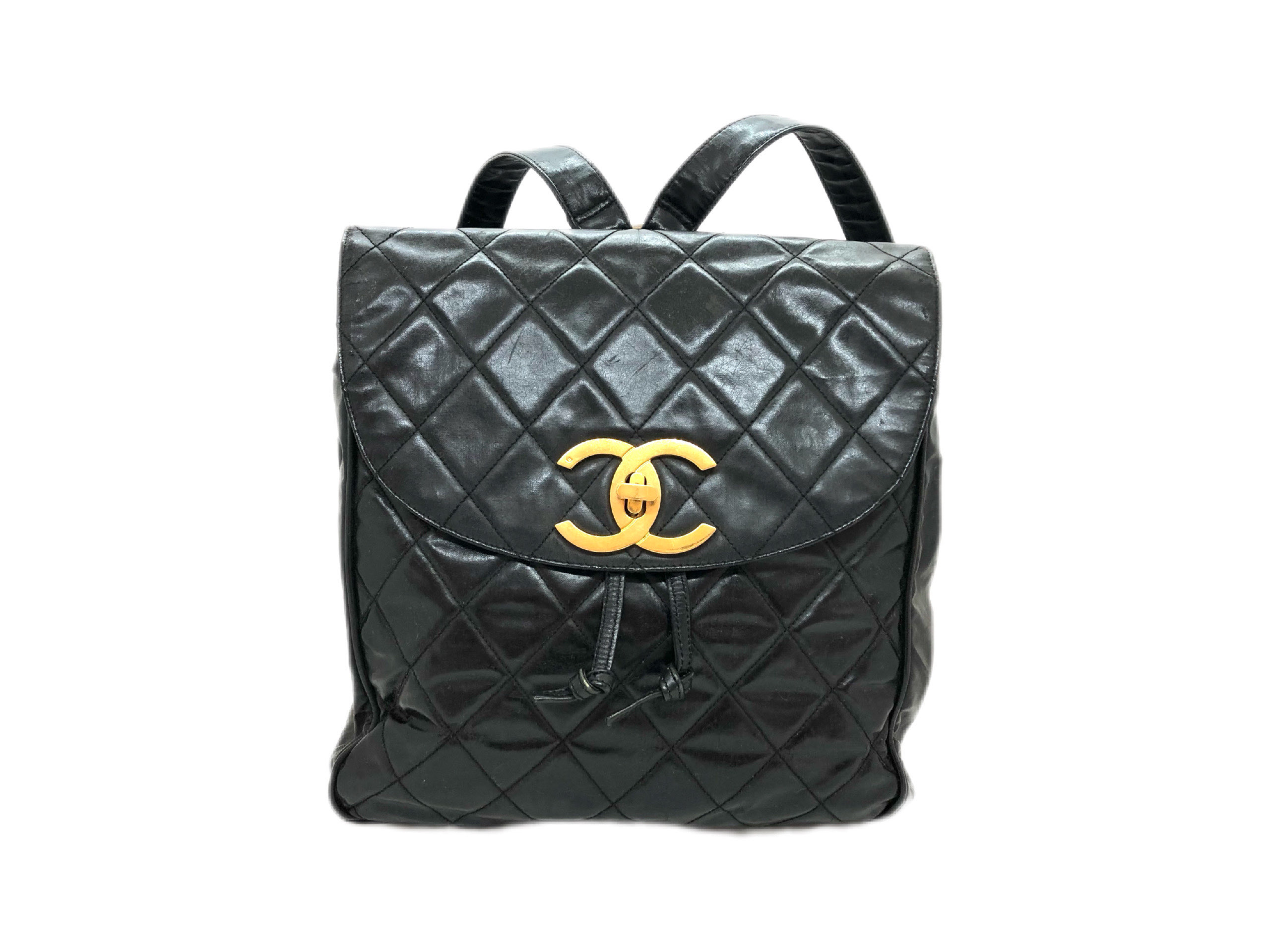 CHANEL レザーチェーンバックパック