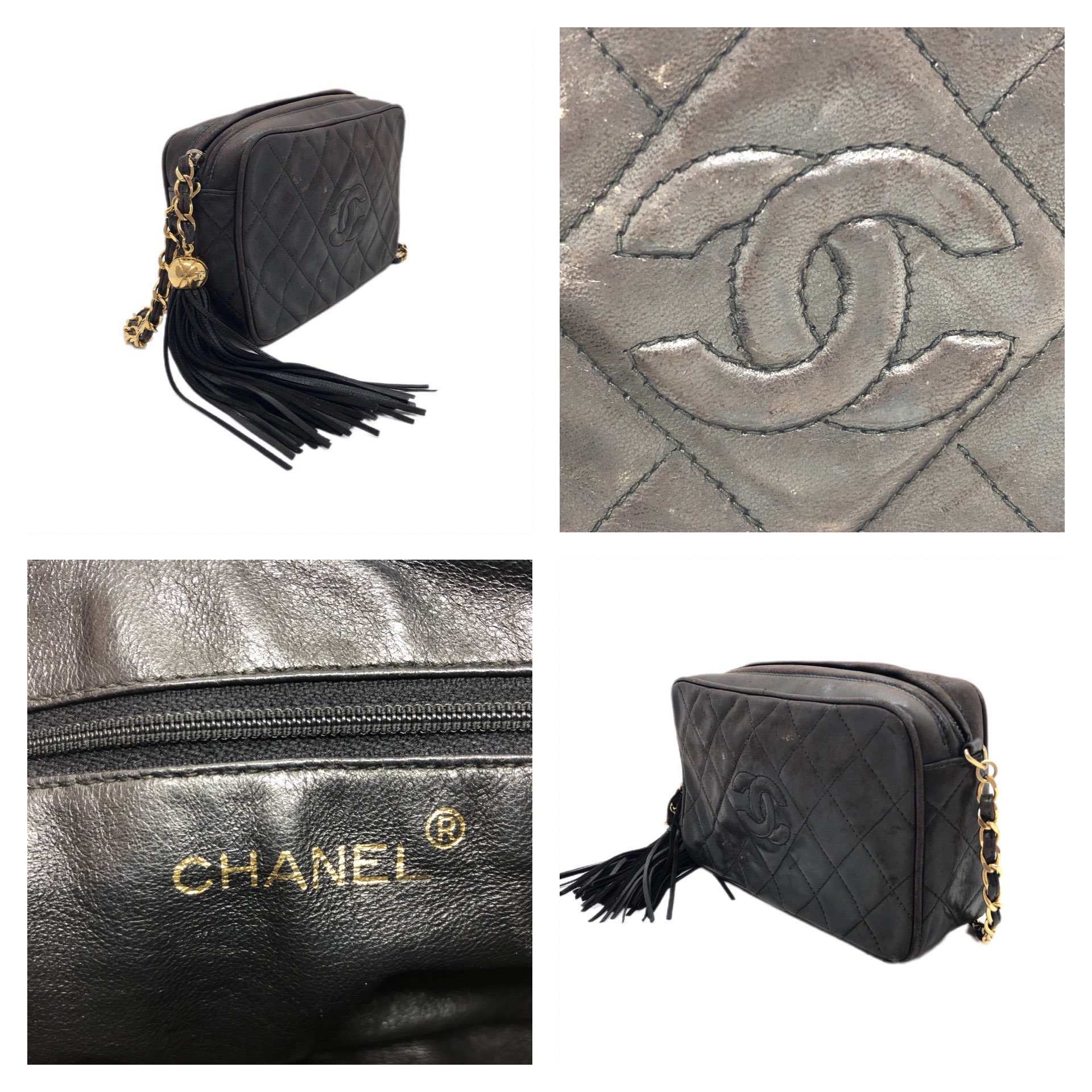 CHANELマトラッセチェーンショルダーバッグ