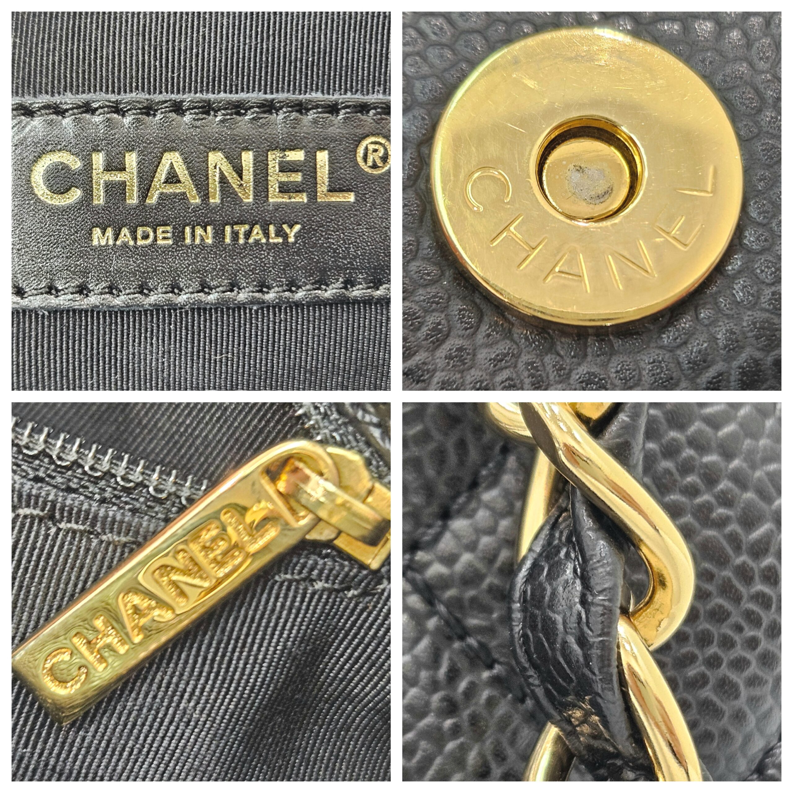 CHANELキャビアスキン チェーンショルダーバッグ