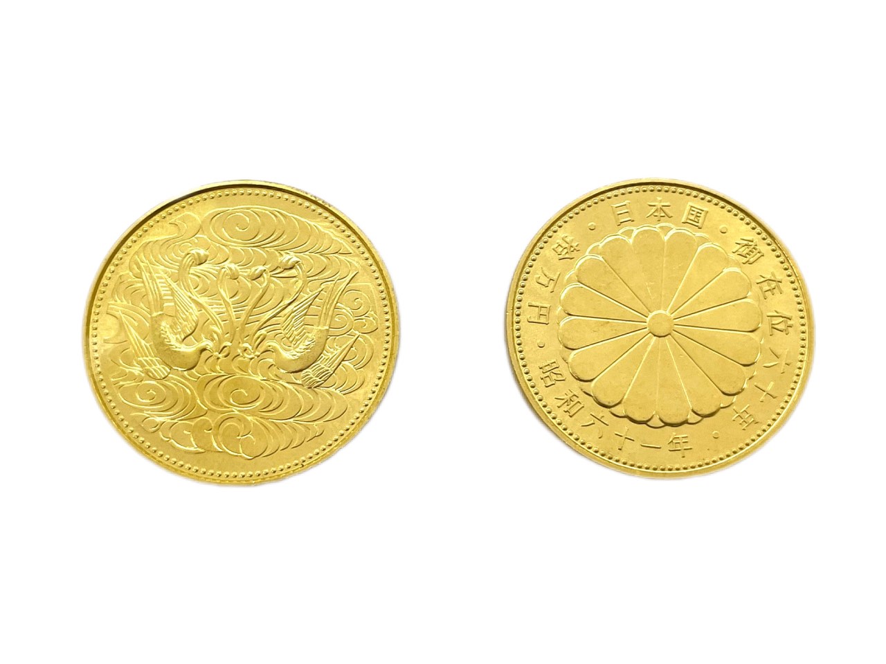 天皇陛下御在位60年記念10万円金貨