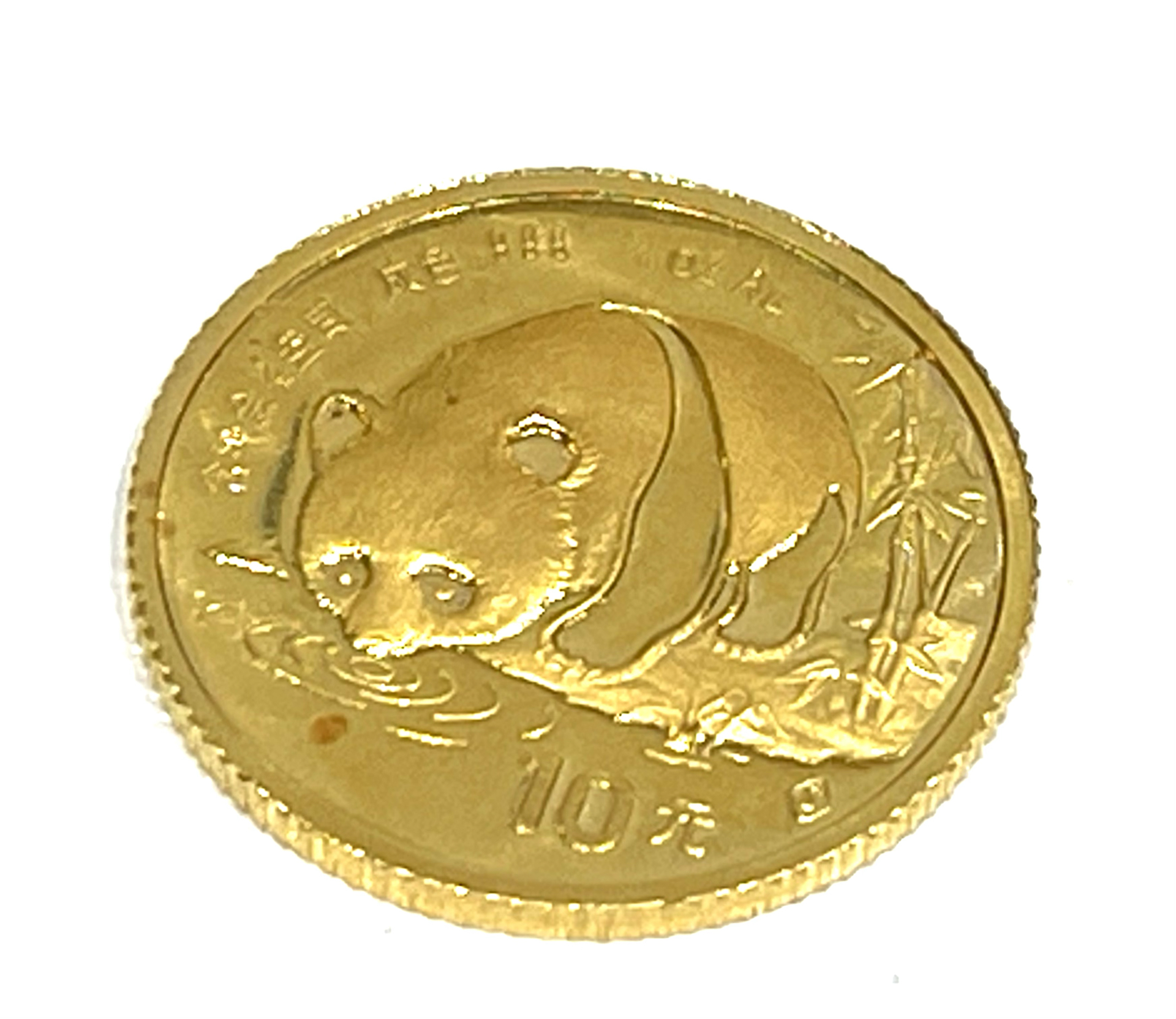 999 純金 中国パンダ金貨 10元 中華人民共和国 1・10OZ