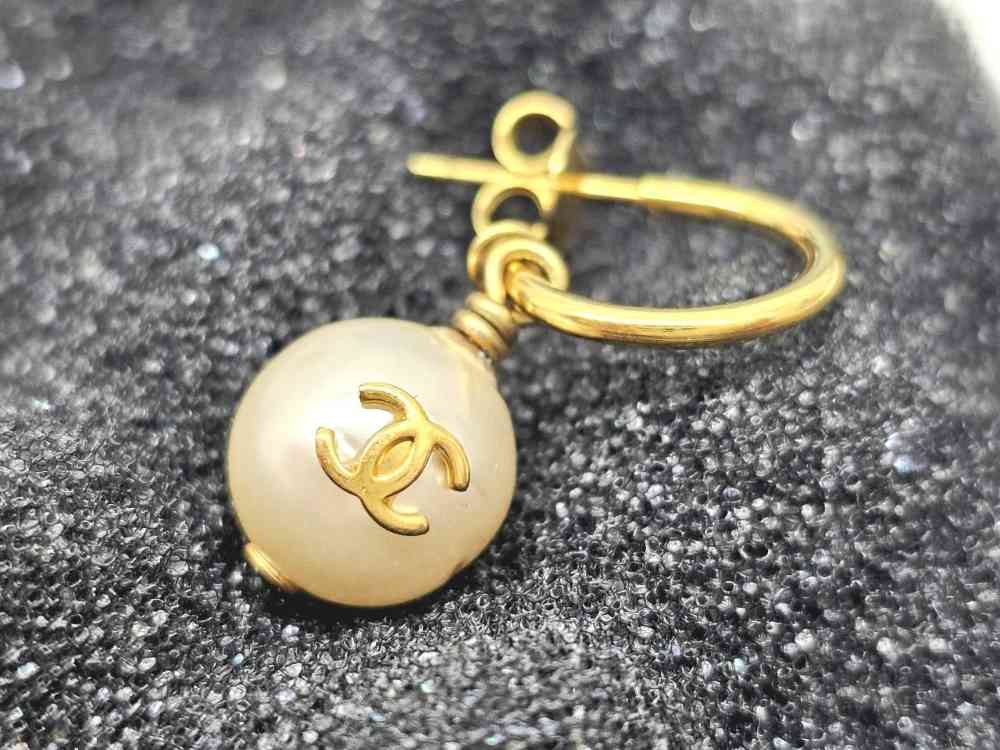 CHANEL ココマーク パールピアス
