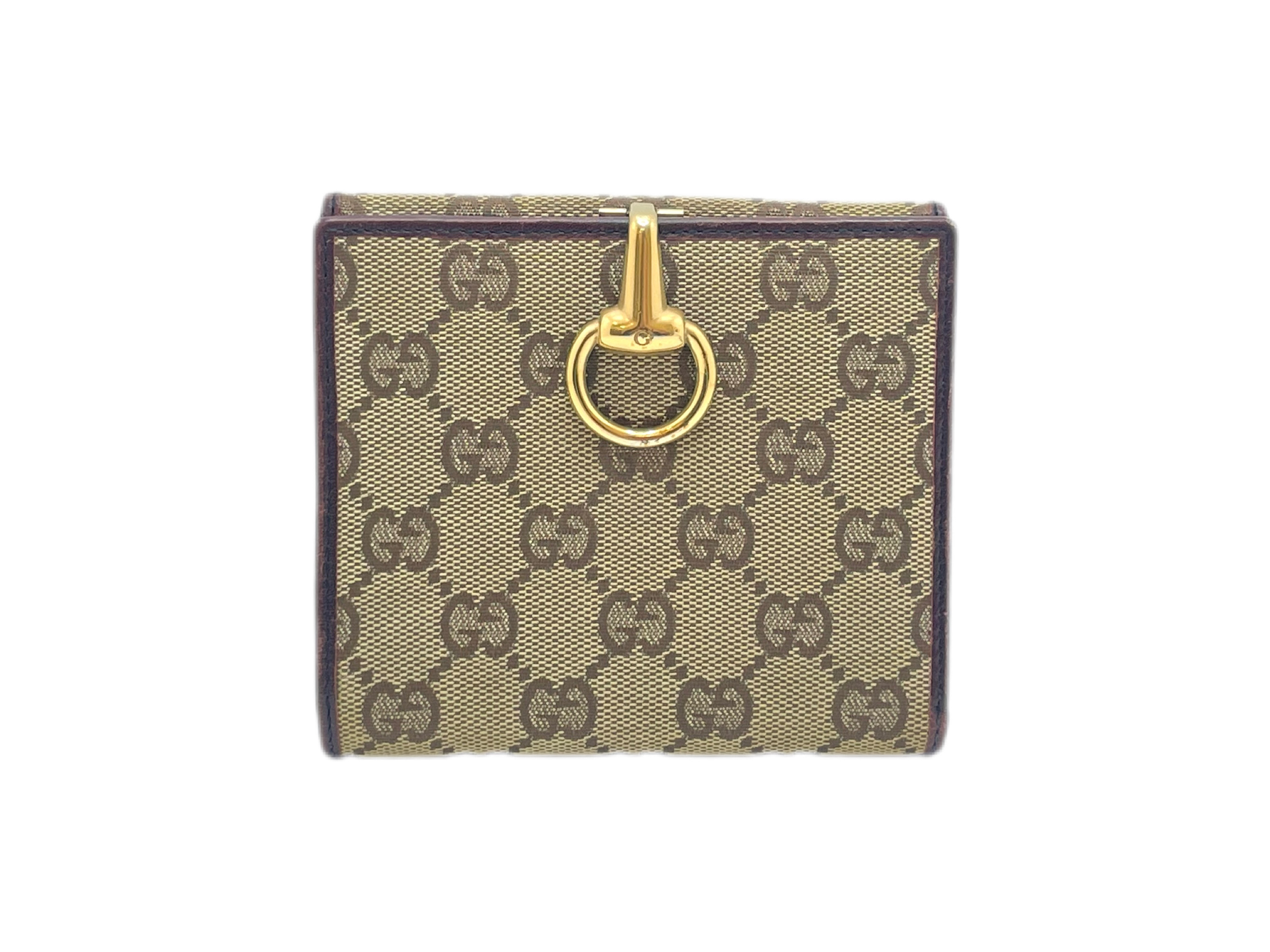GUCCI GGキャンバス ホースビット二つ折り財布/101603