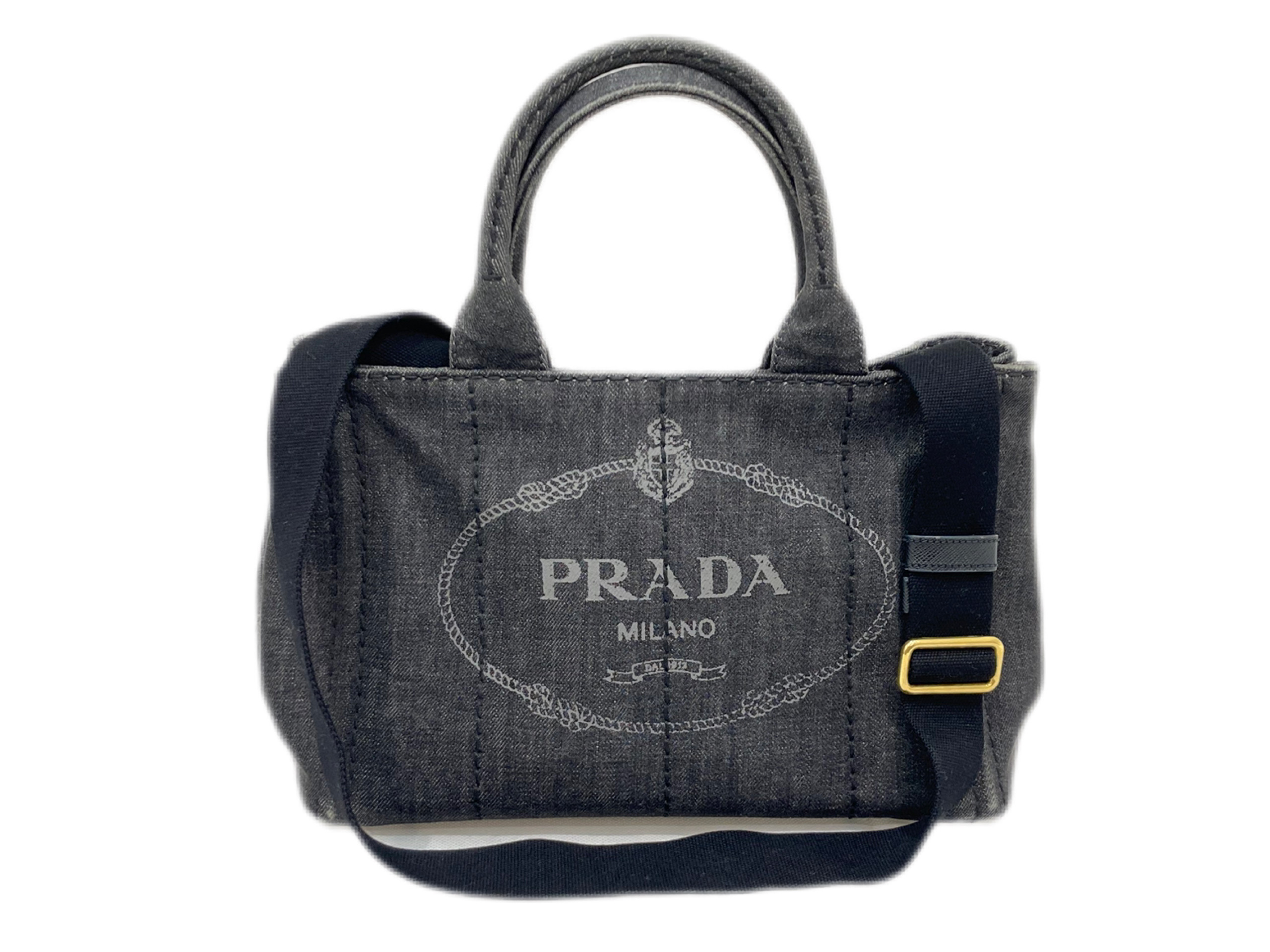 PRADA プラダ カナパ デニム 2WAYハンドバッグ/1BG439 204