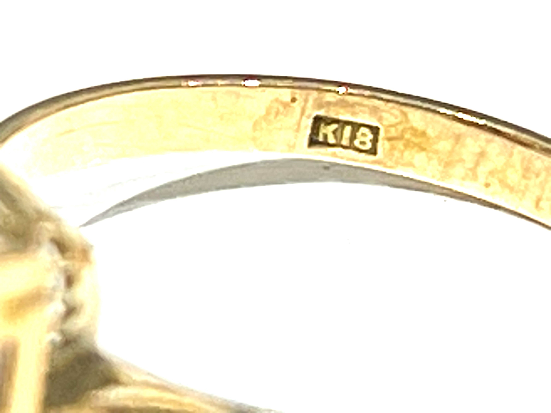 K18 18金 ガーネット付きRG ガーネット:11.7mm×9.5mm