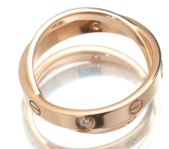 Cartier カルティエ 750 18金 B LOVE ビーラブ ダイアモンド付きリング COF336