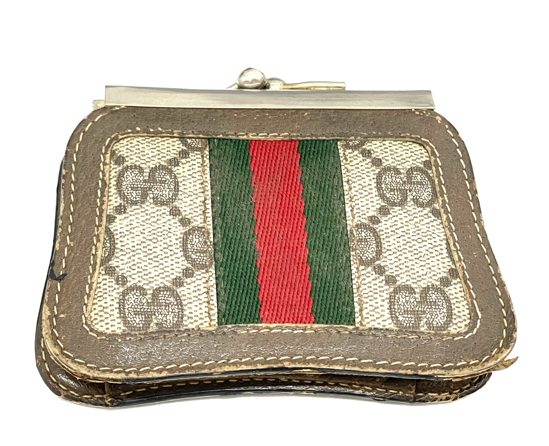 GUCCI GGスプリーム シェリーライン がま口財布