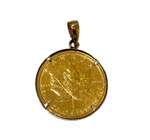 メープルリーフ金貨ペンダントトップ