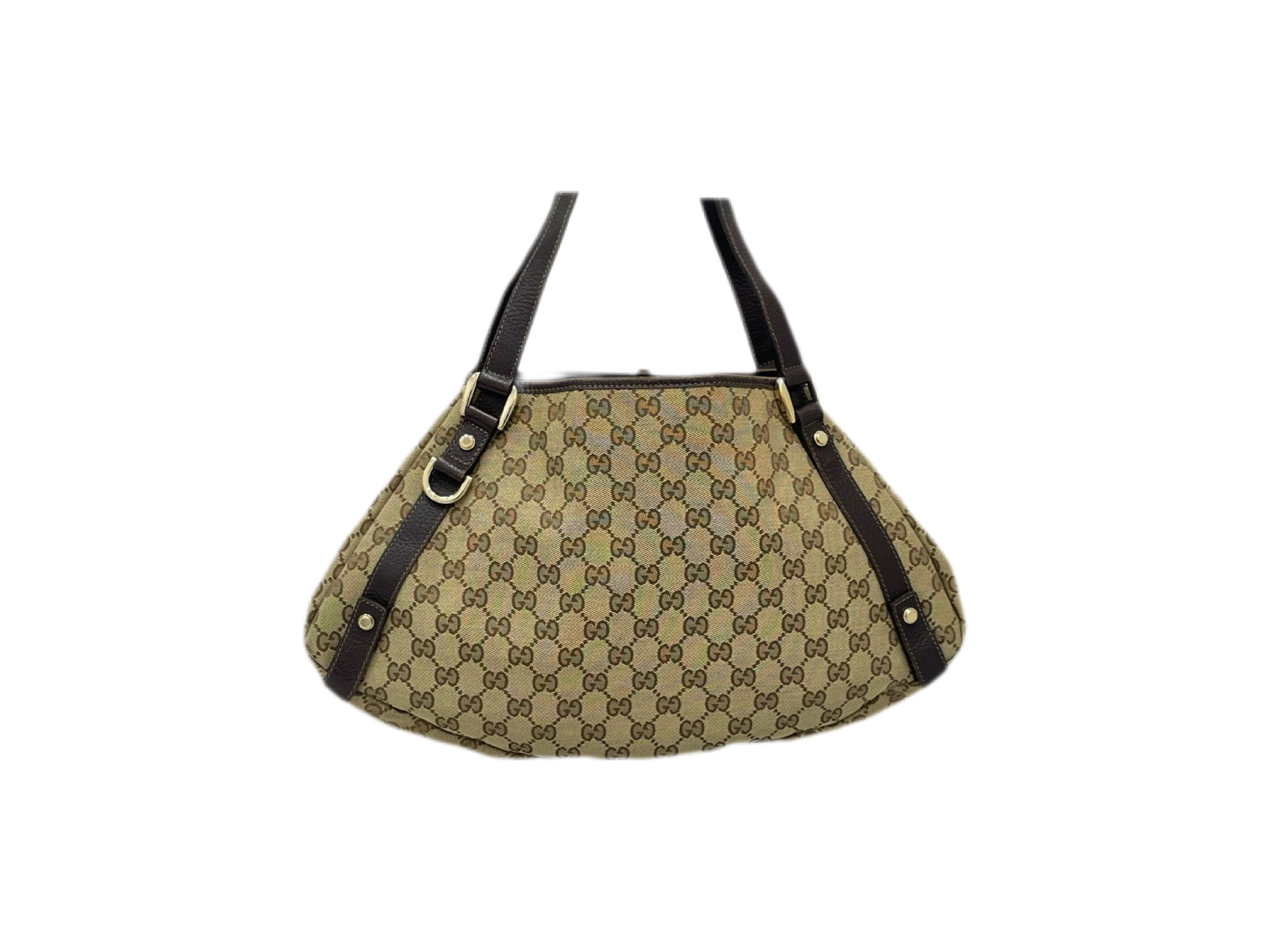 GUCCI GGキャンバス キャンバス×レザー ワンショルダーバッグ 130736