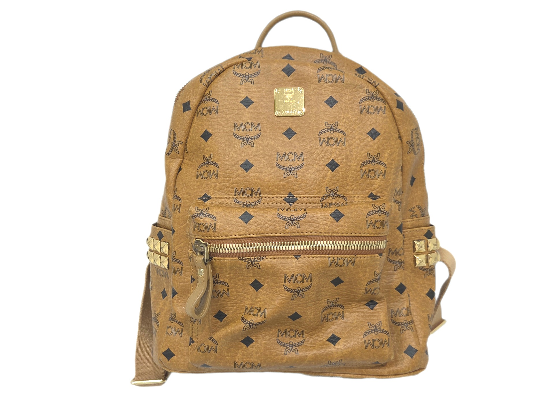 MCM バックパック レザー×スタッズ