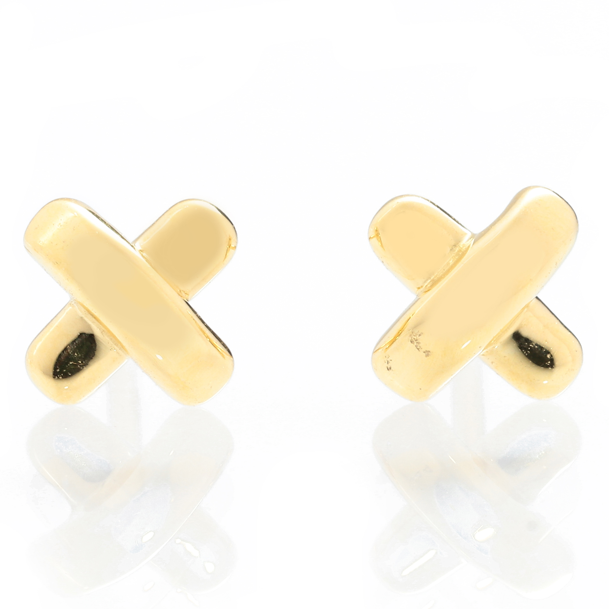 Tiffany&Co. K18 ティファニー クロスステッチピアス