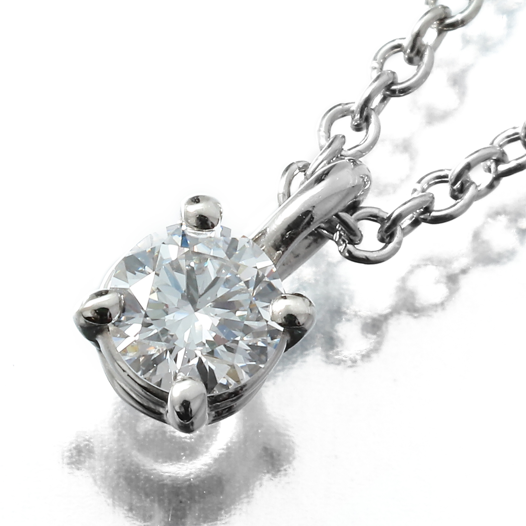 Tiffany＆Co. ソリティア pT950 ダイヤモンド付きネックレス