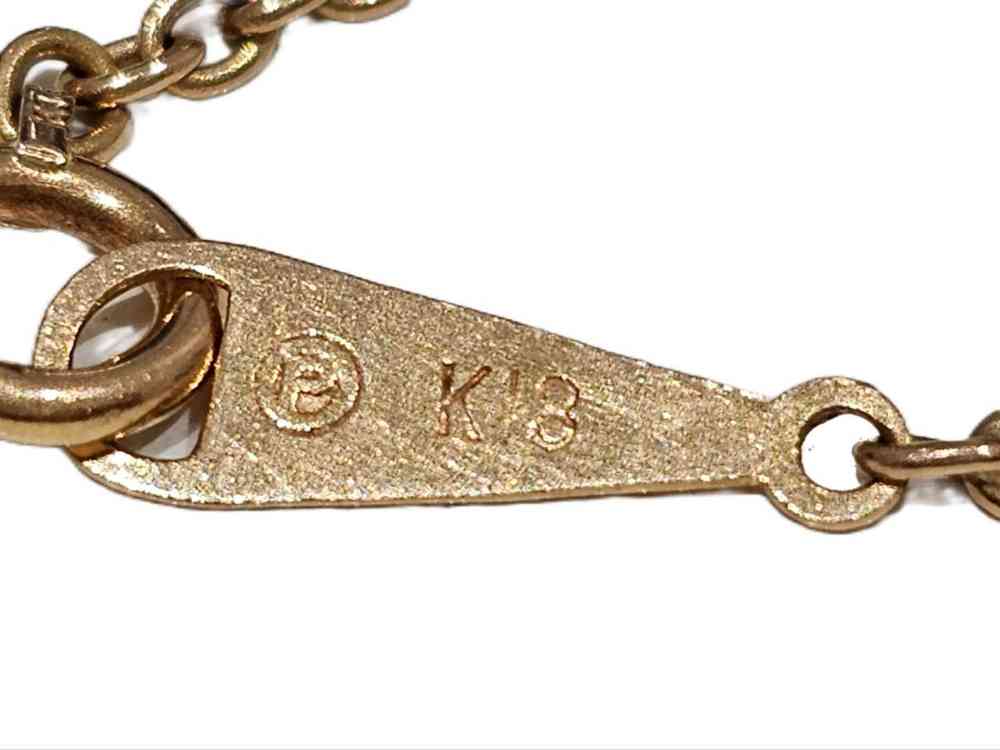 K18 千切れたネックレス 刻印