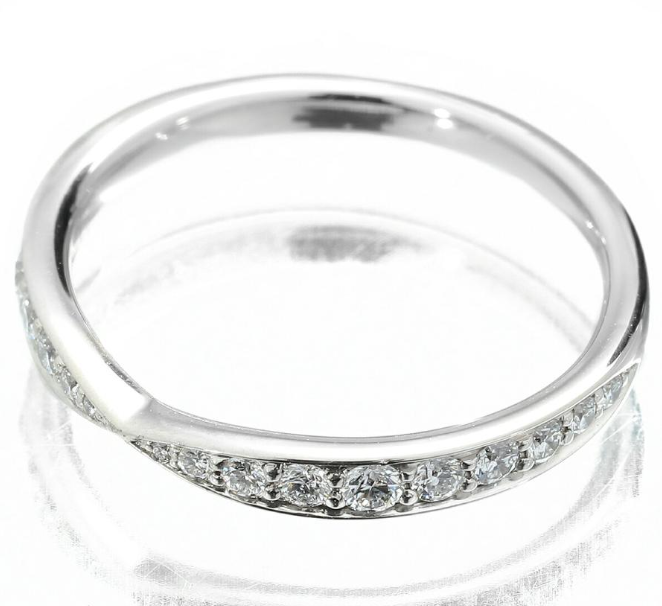 Pt900 TIFFANY&Co. ティファニー Harmony ティファニー ハーモニー バンド リング 0.23ct
