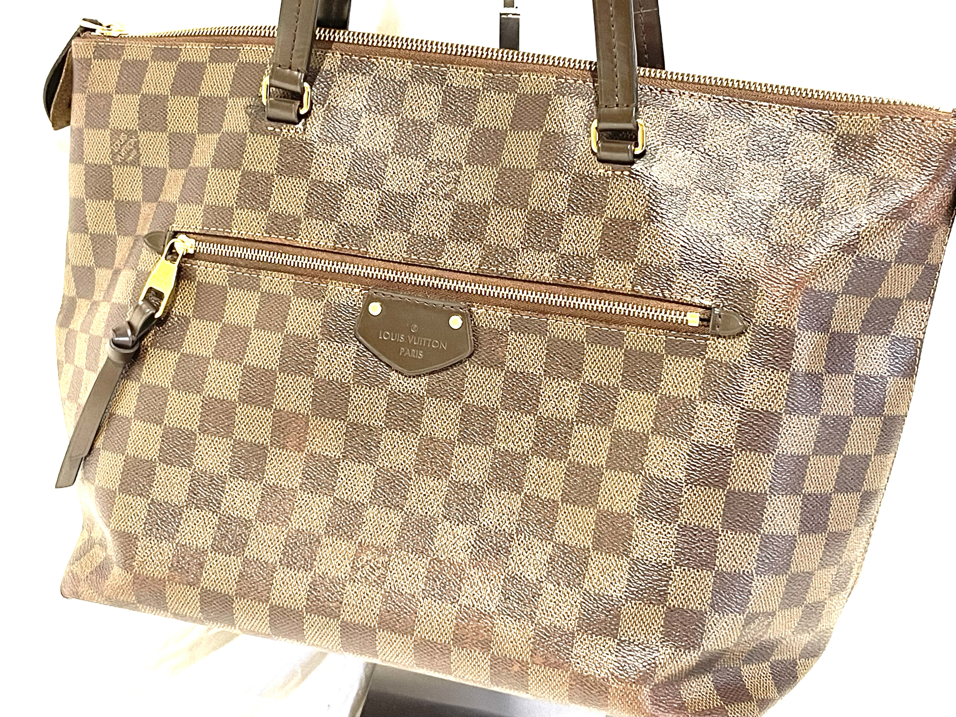 Louis Vuitton N41013 ダミエ イエナMM ICチップ 鍵・カデナ付き