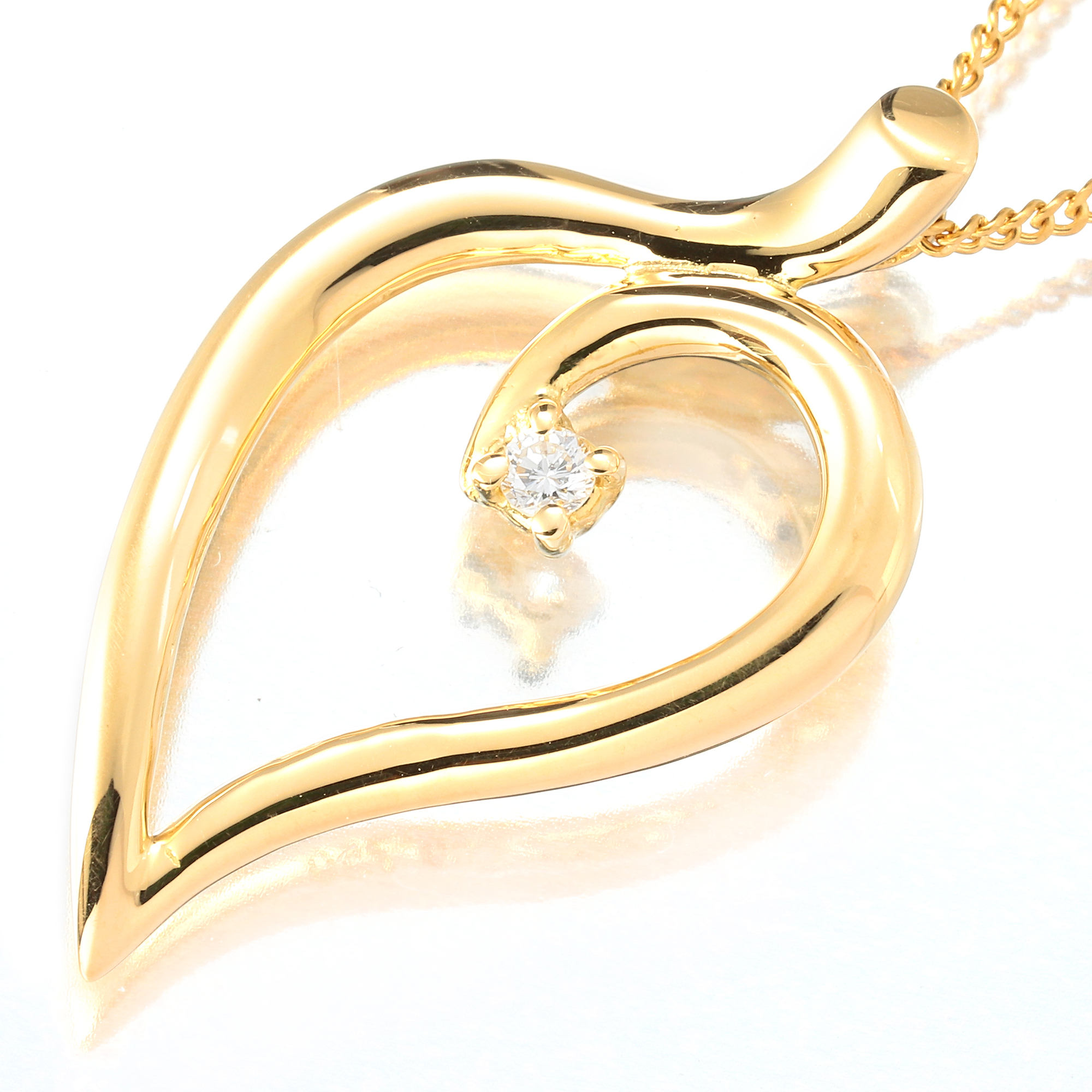 Tiffany&Co. ティファニー K18 オープンリーフ ペンダント ネックレス