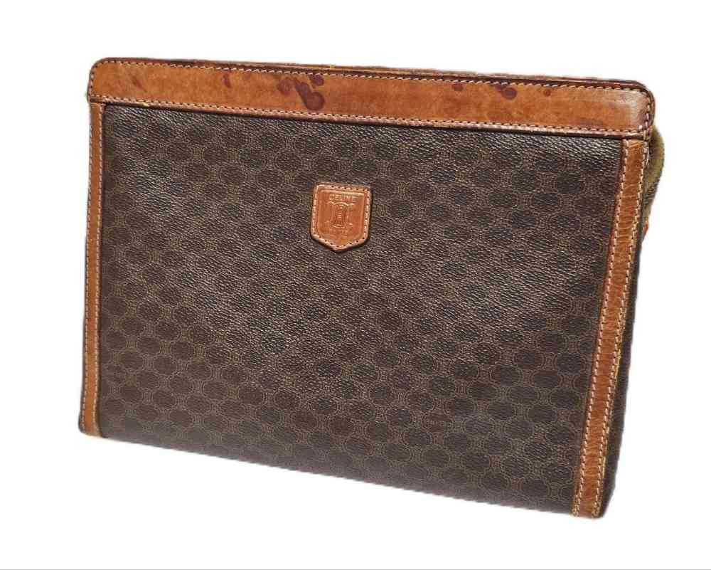  CELINE マカダム クラッチバッグ