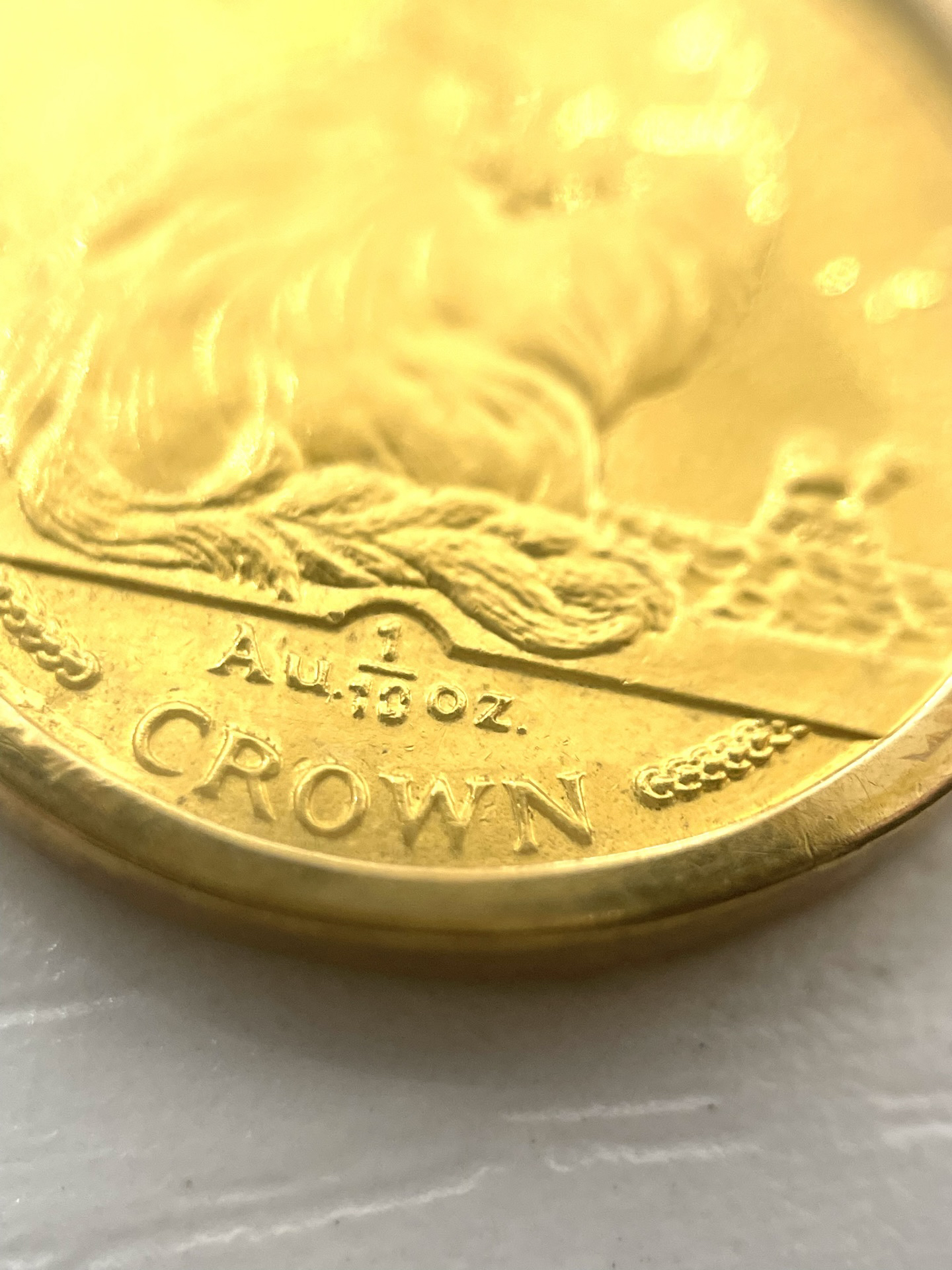 ✨純金 マン島キャットコイン（Isle of Man Cat Crown） ペンダントトップ　1/10OZ✨