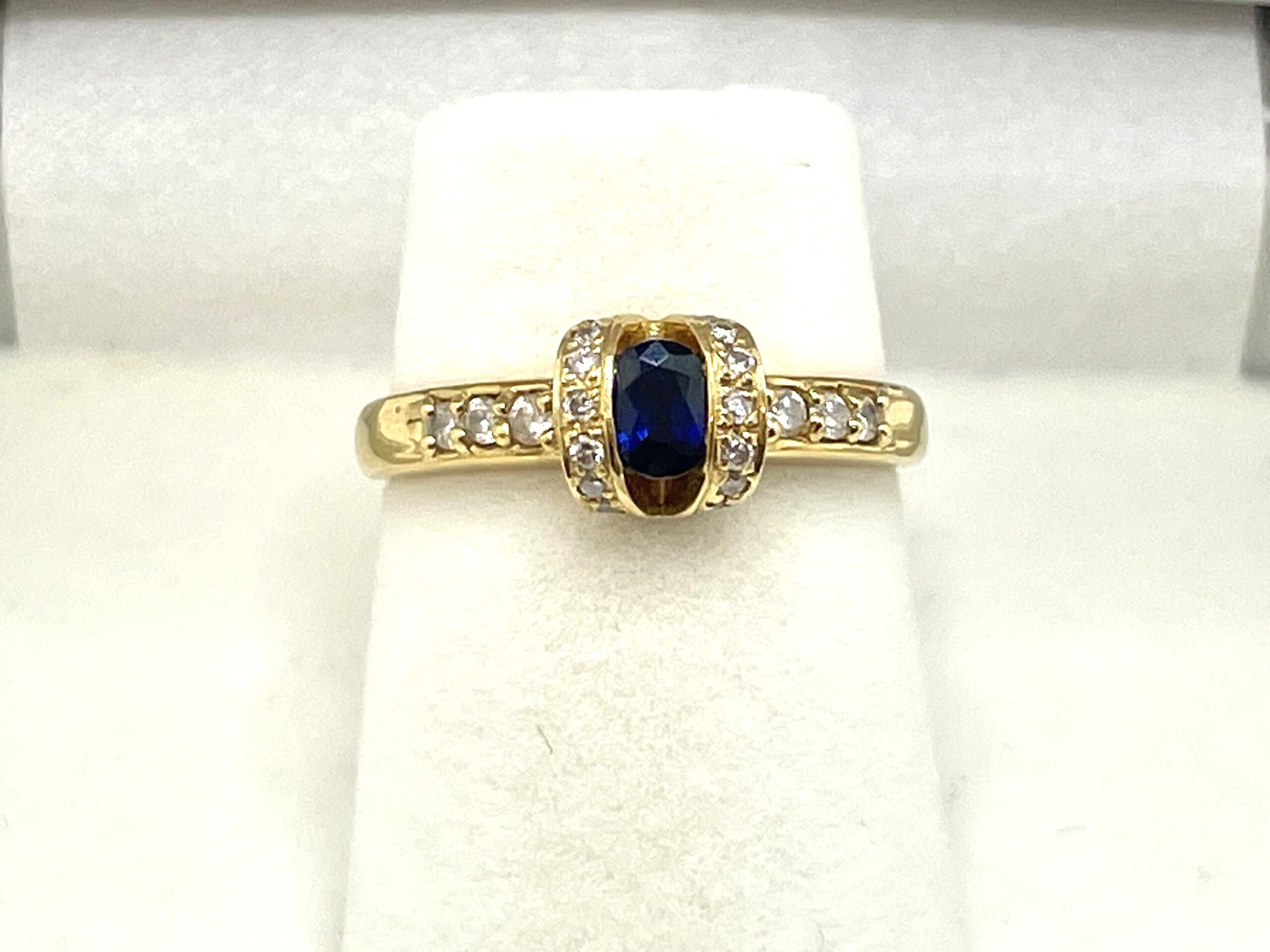 K18サファイアリング