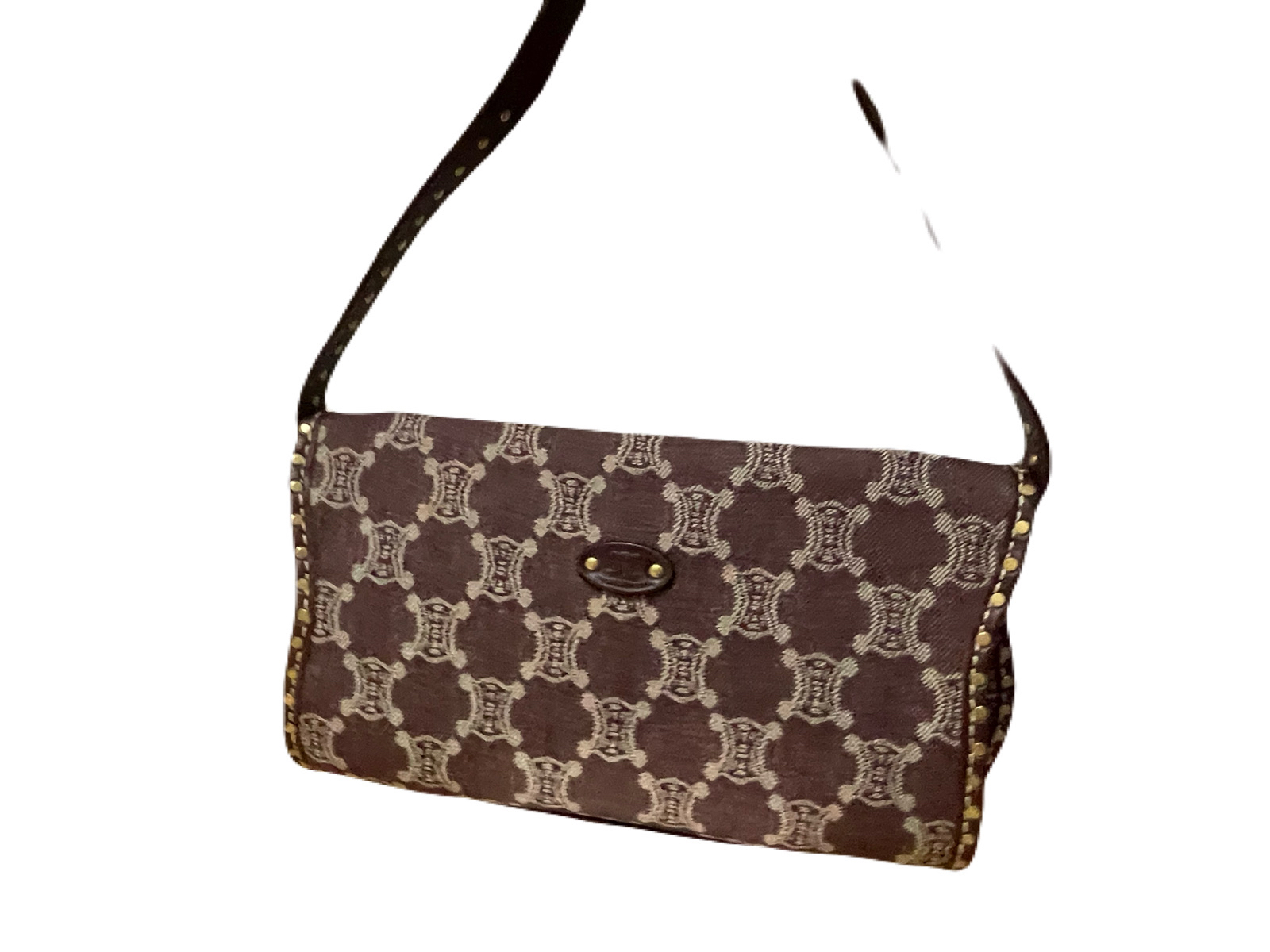 CELINE パリマカダム　ワンショルダーバッグ　レッド系