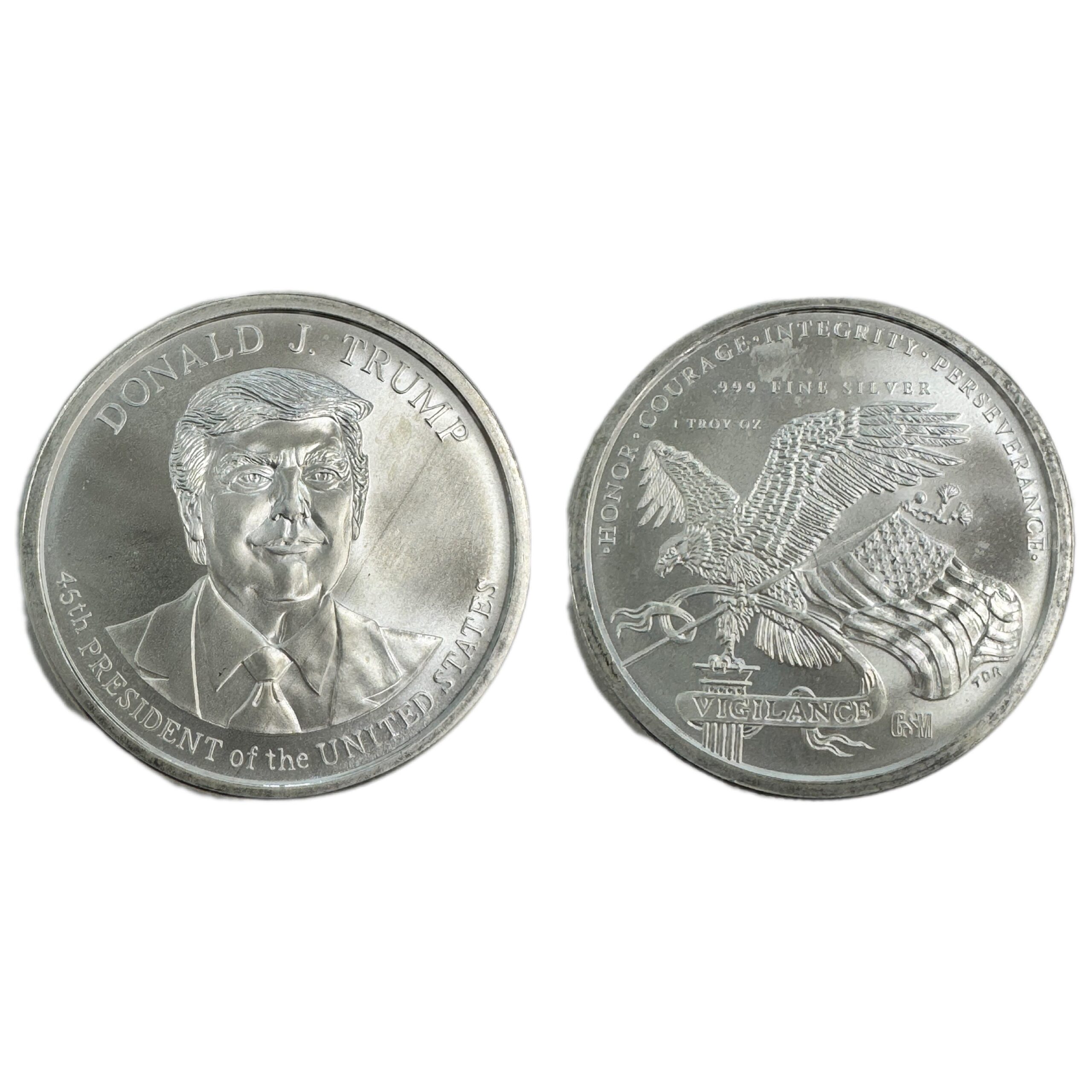トランプ大統領 銀メダル 1トロイオンス