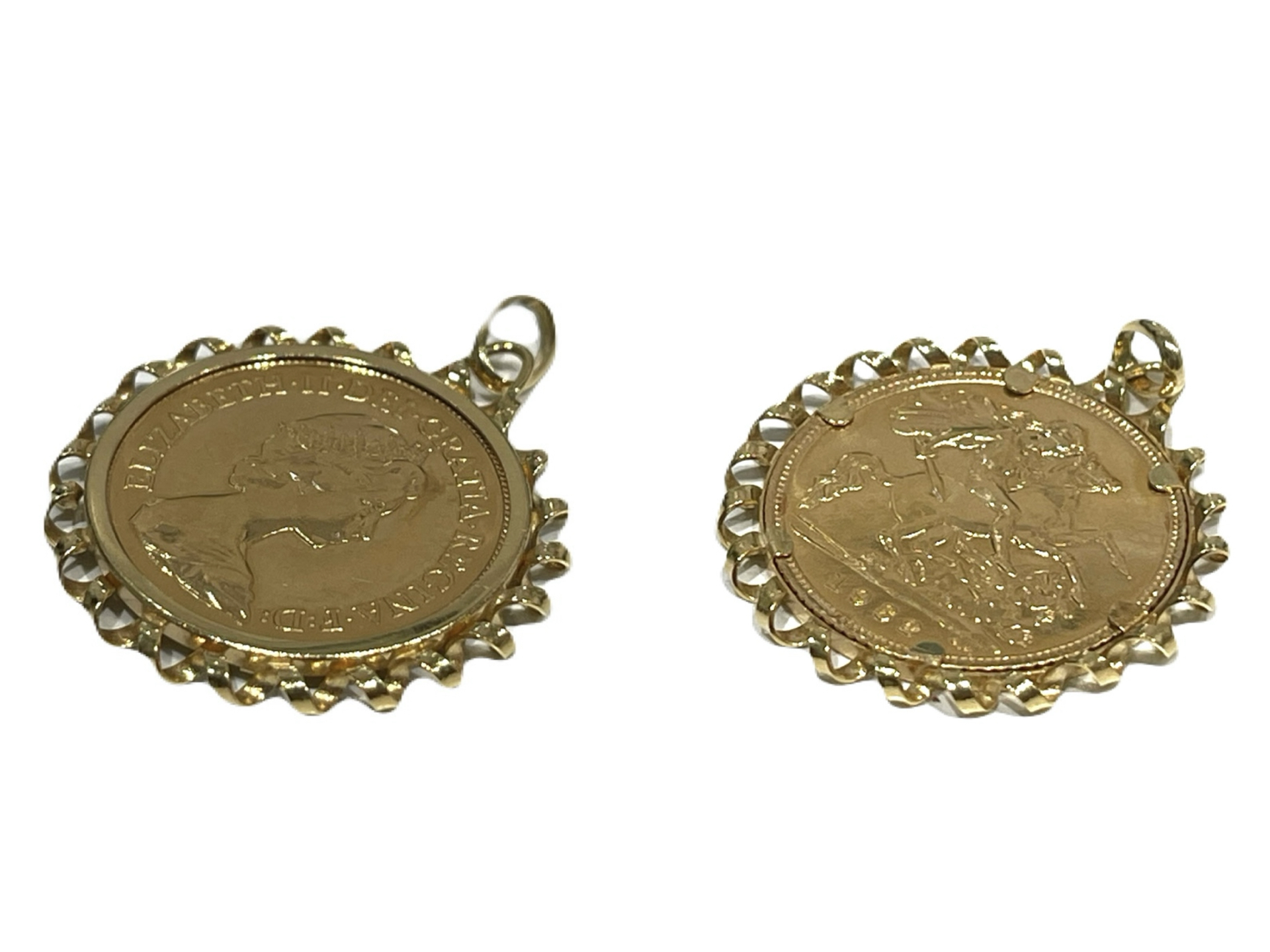 K22＋K18　ソブリン金貨 ペンダントトップ