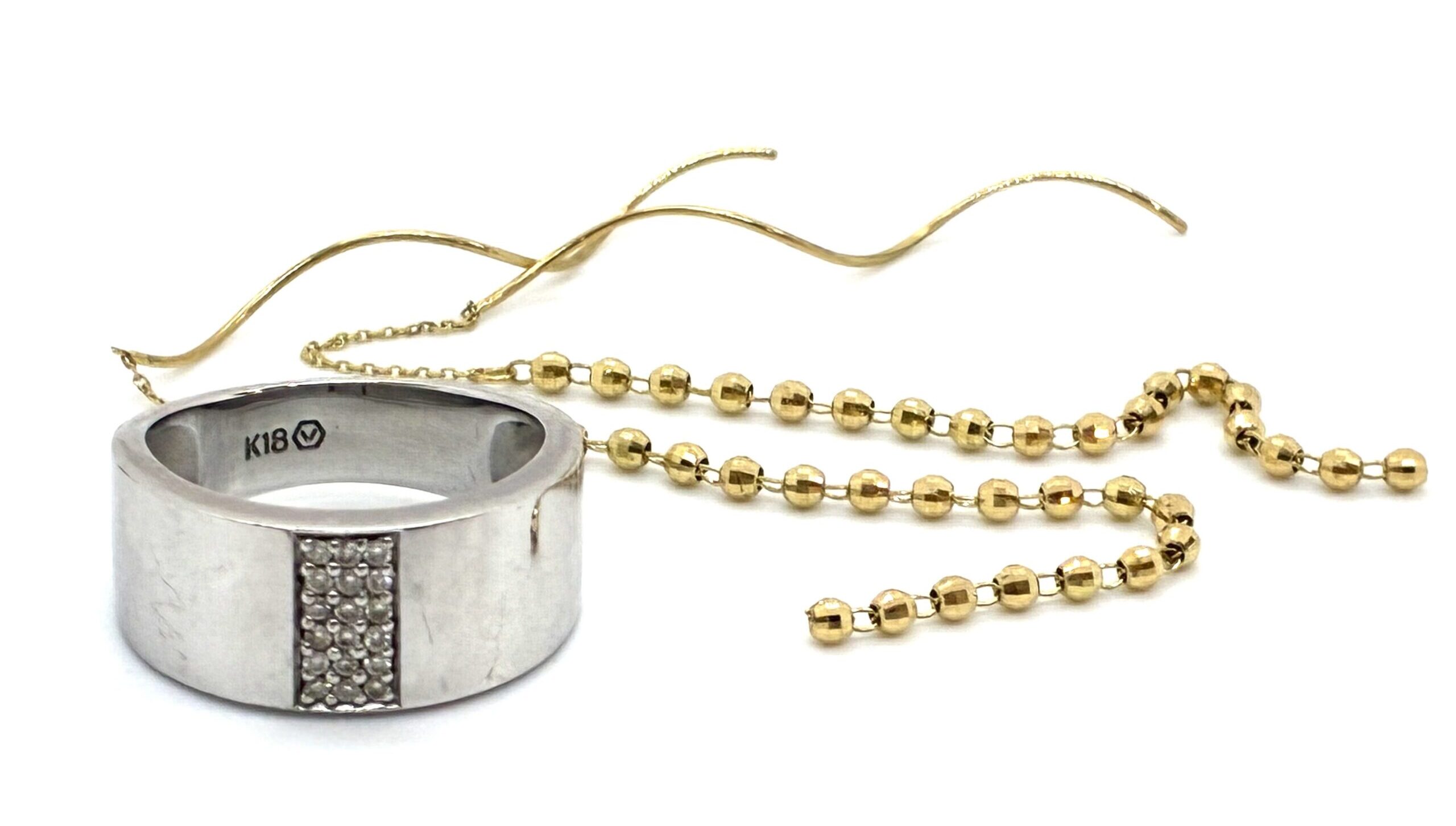 18金　K18　リング　ピアス