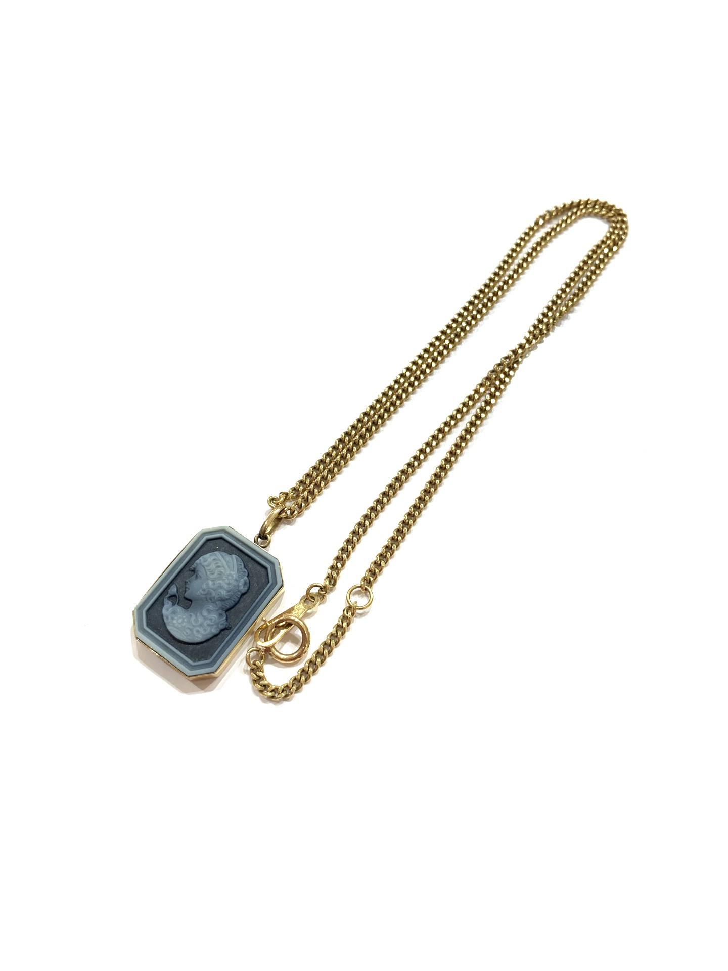 カメオ付き18金ネックレス