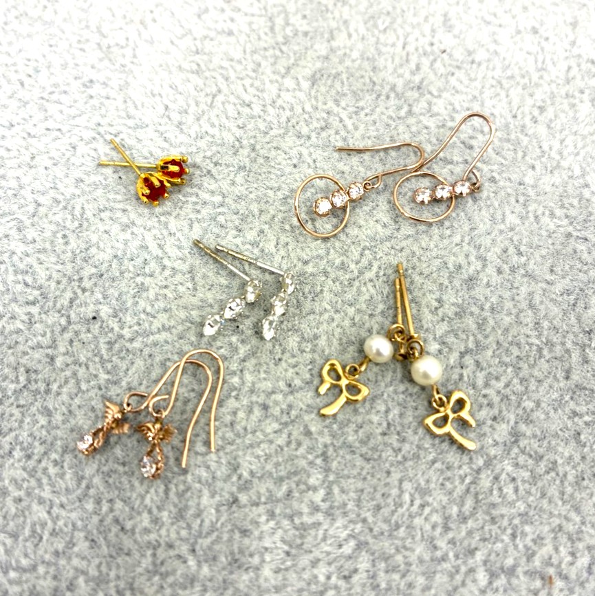 K18 K14WG K10PG ピアス