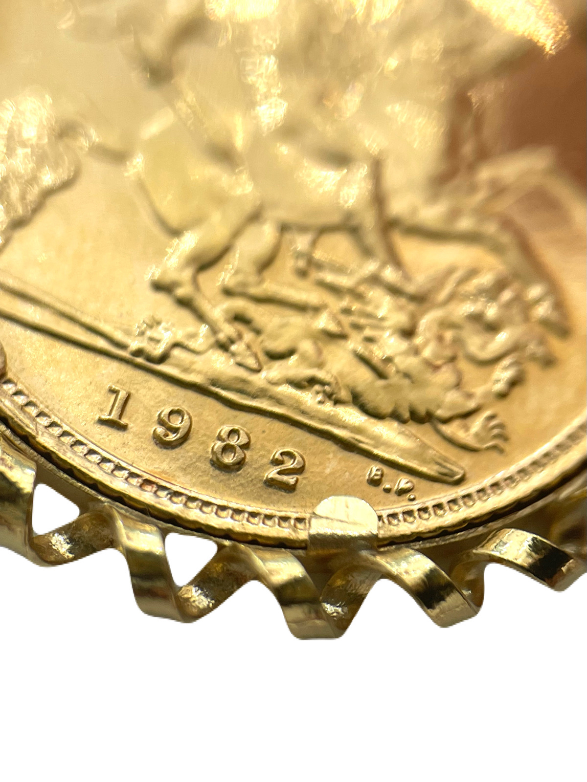 K22＋K18　ソブリン金貨 ペンダントトップ