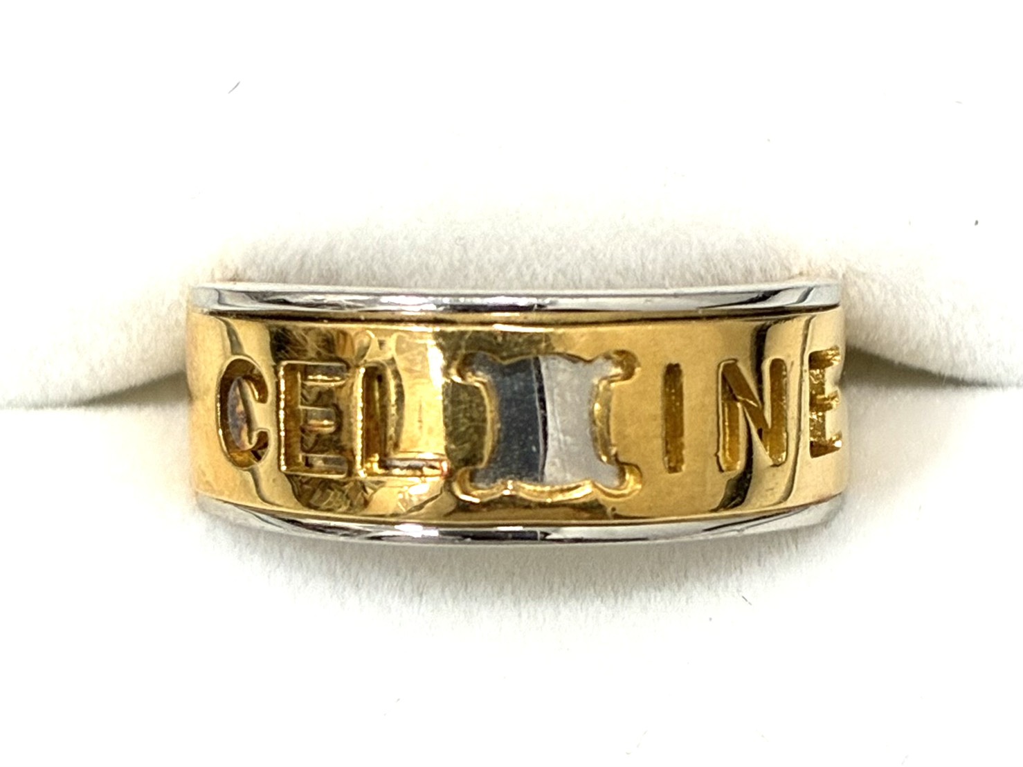 CELINE セリーヌ 750/Pt900 トリオンフ ロゴリング