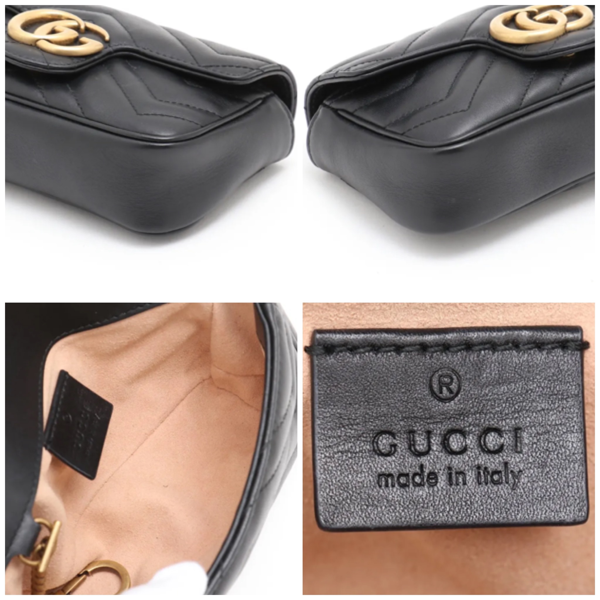 GUCCI GGマーモント チェーンショルダーバック