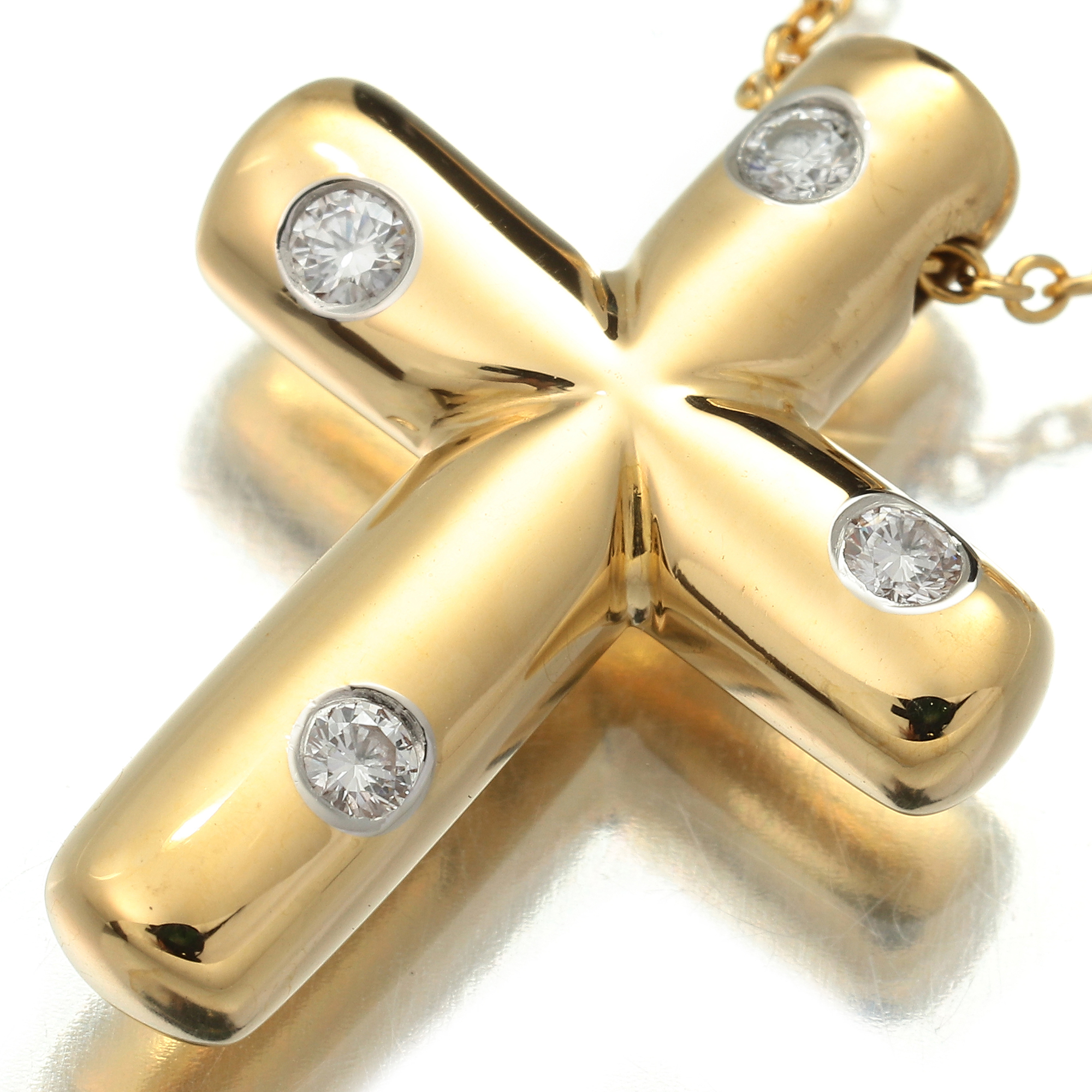 ティファニー ドッツ クロス ダイヤネックレス