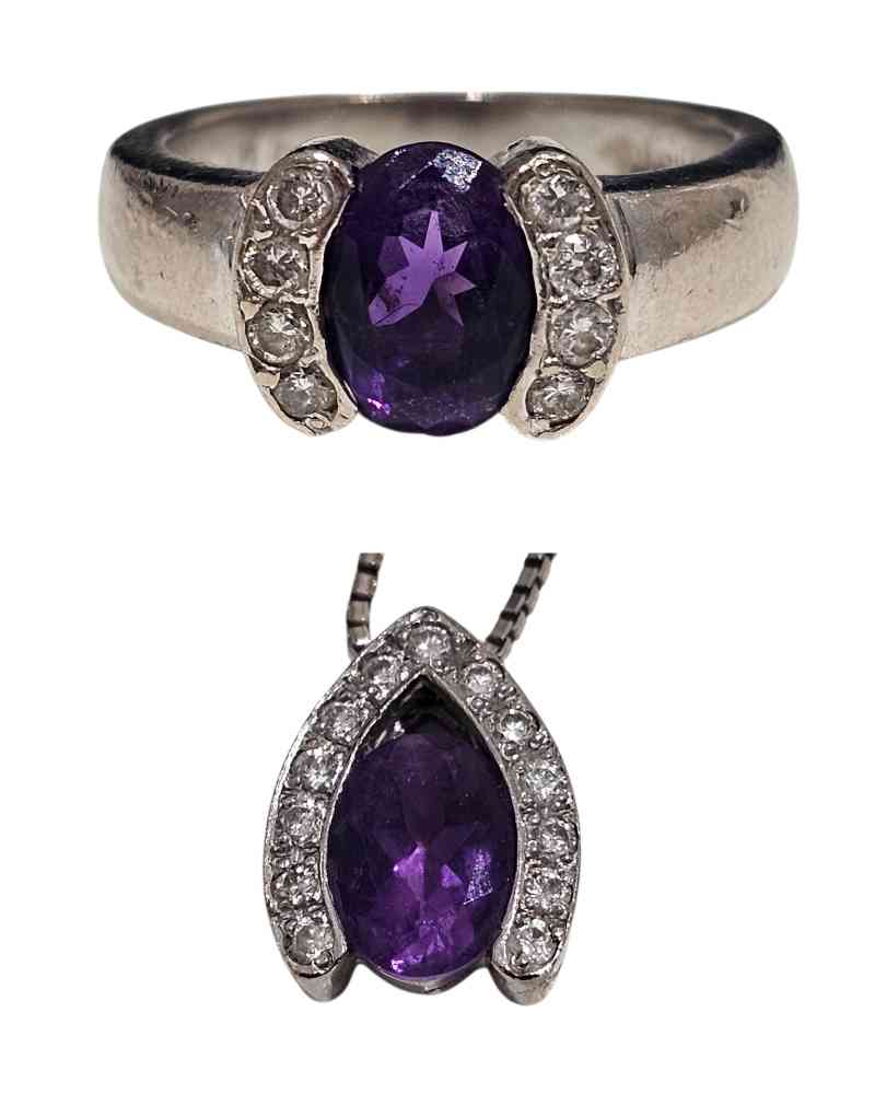 ジュエリーマキ K18WG ネックレス リング 