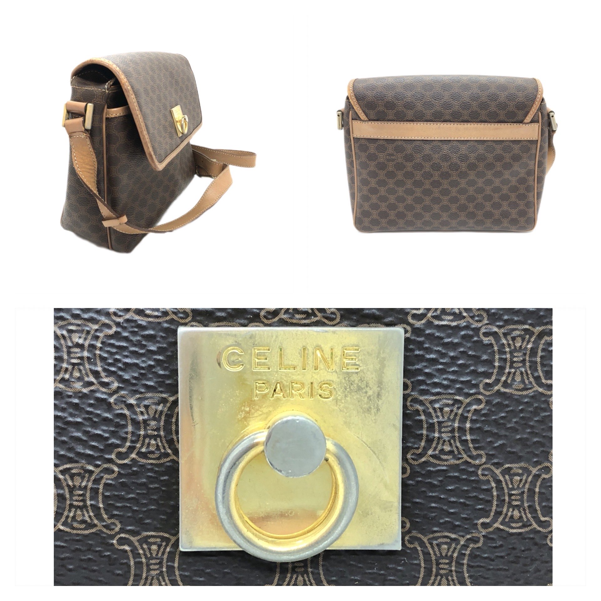 CELINE マカダムショルダーバッグ