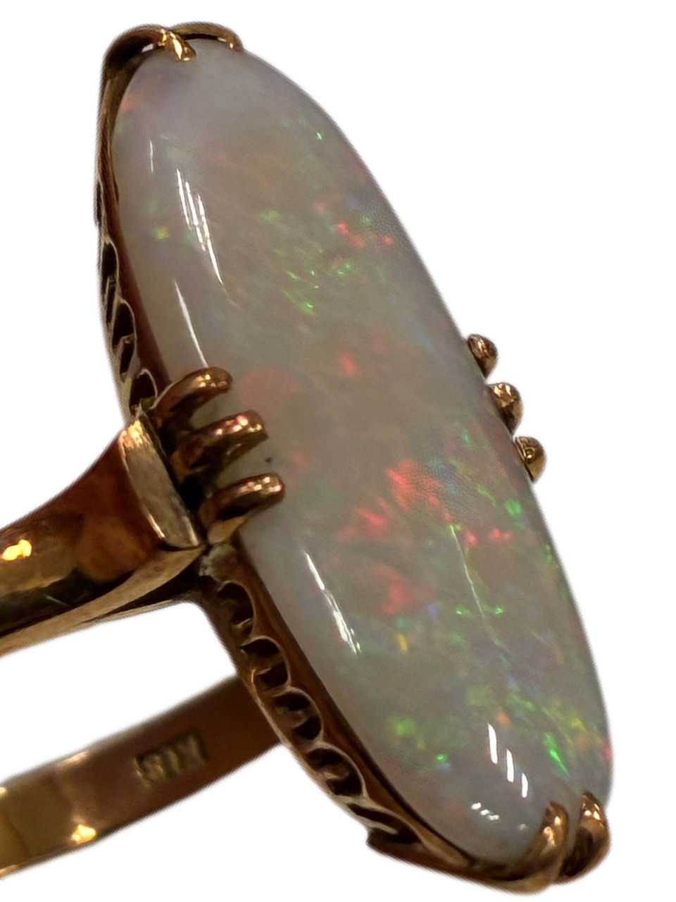 K18　オパール付リング　15.5号
