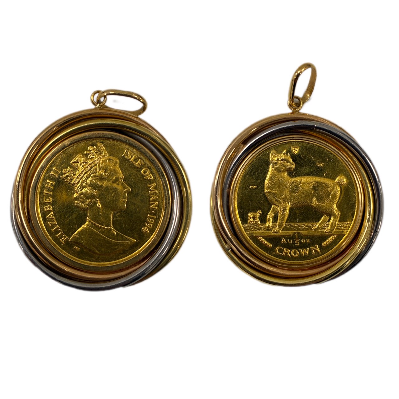 キャット金貨1/5オンス付 ペンダントトップ