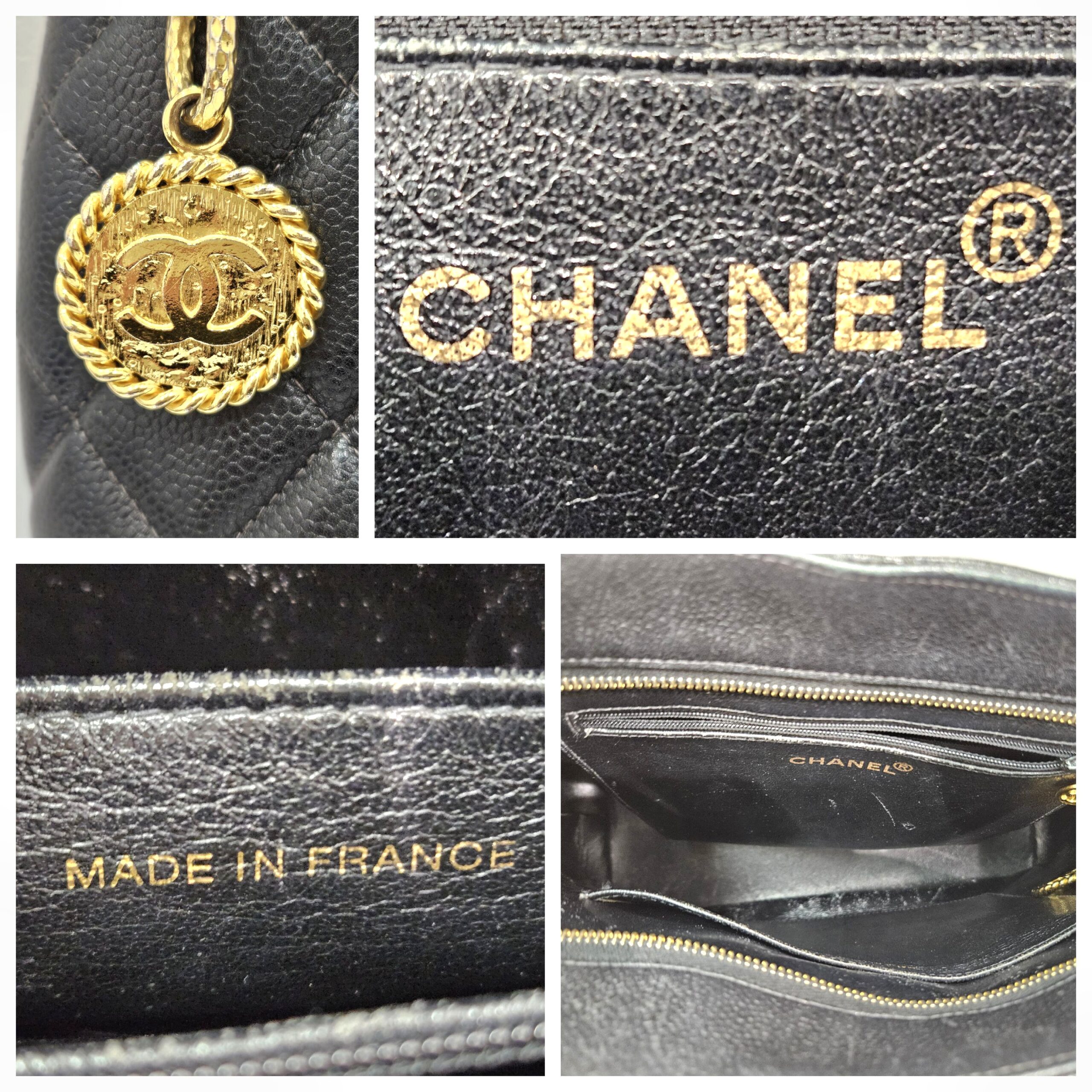 CHANEL キャビアスキントートバッグ