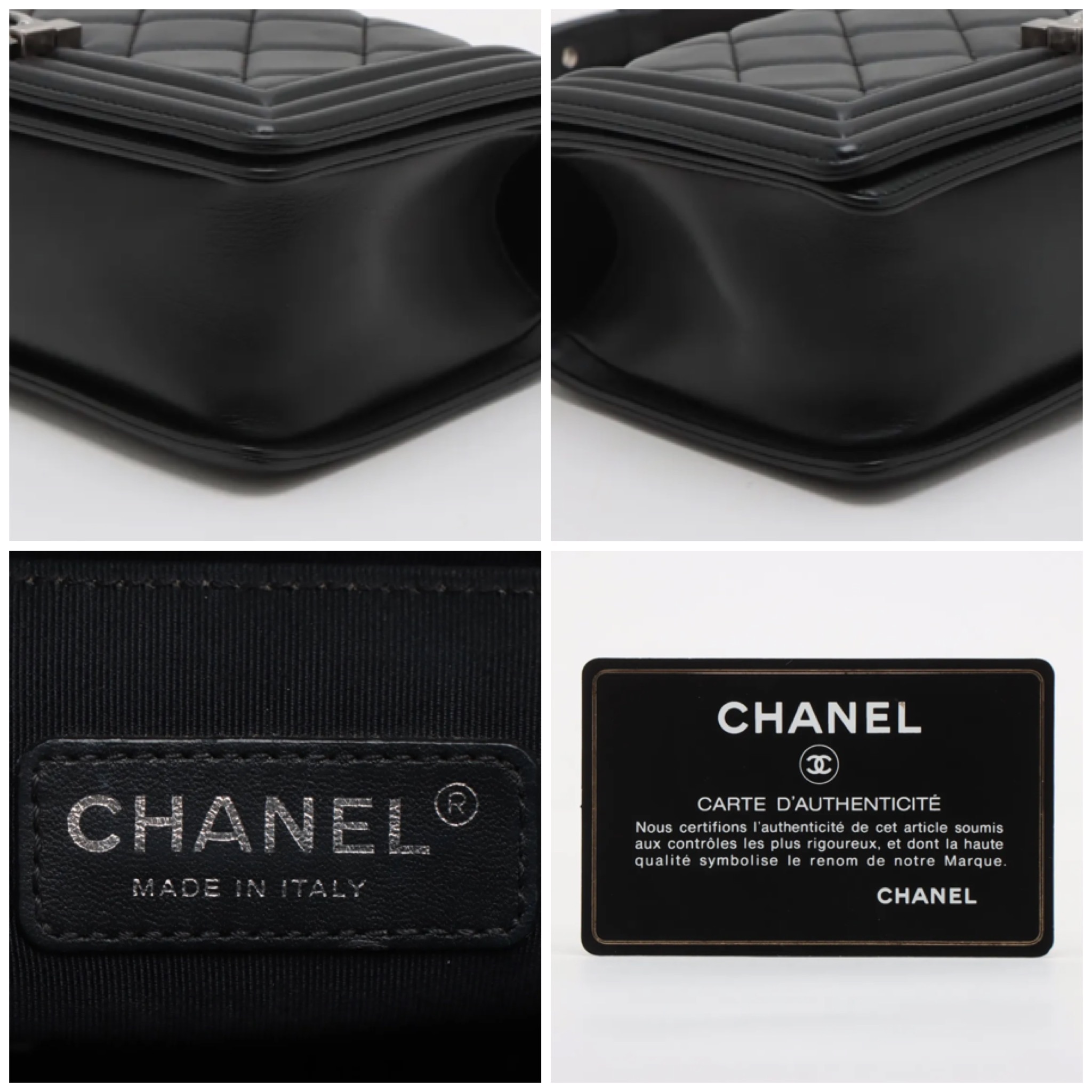 シャネル ボーイシャネル ラムスキン チェーンショルダーバック