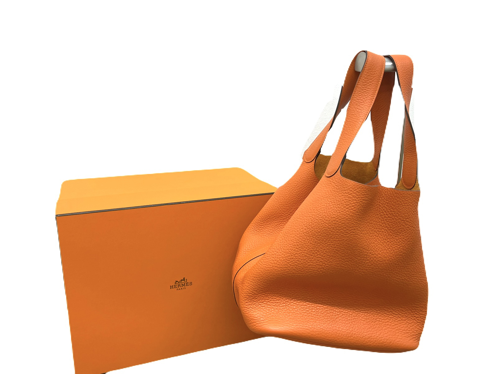 Hermes ピコタンロックMM T刻印 オレンジ系