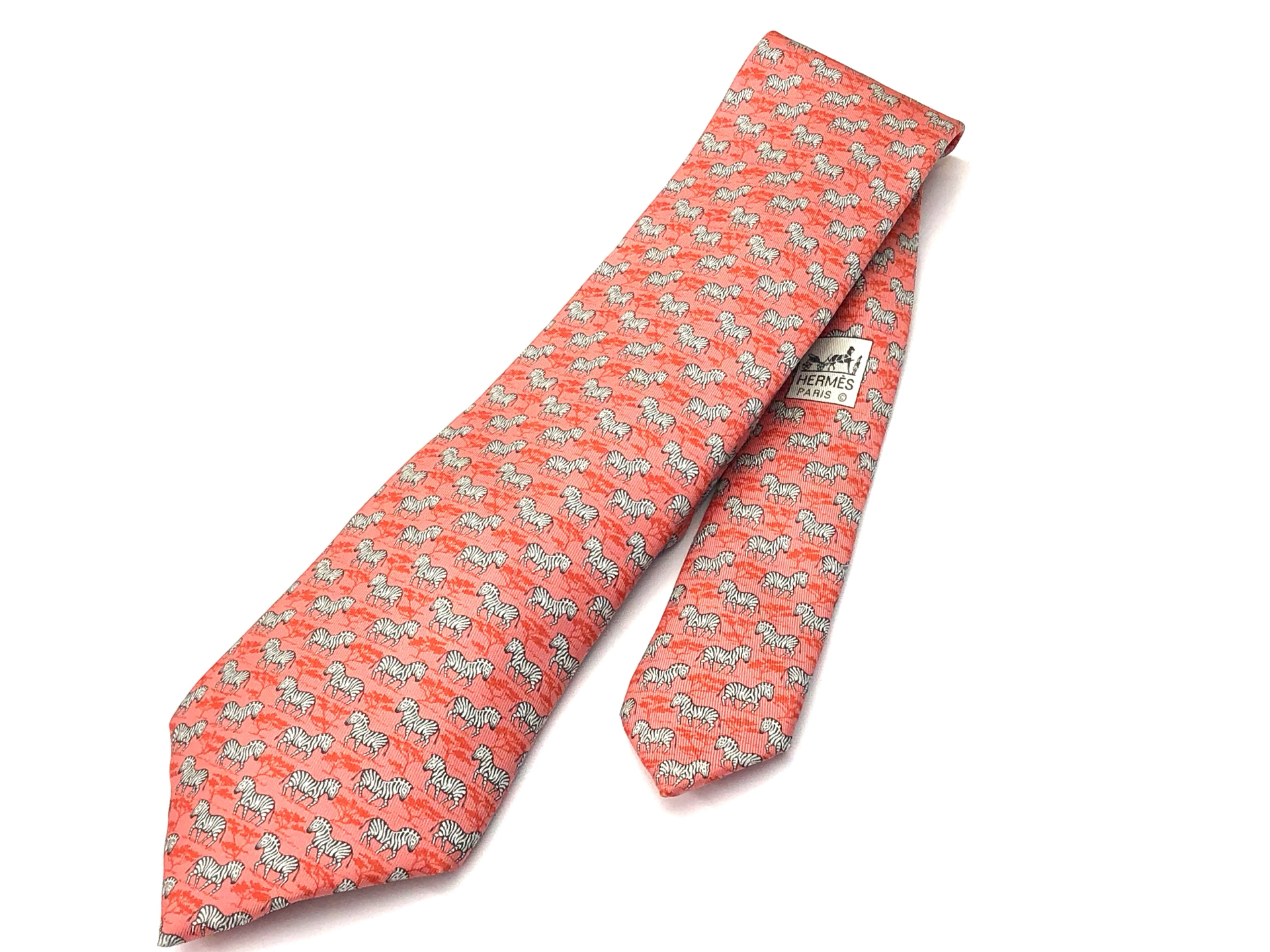 Hermès エルメス ネクタイ レッド系