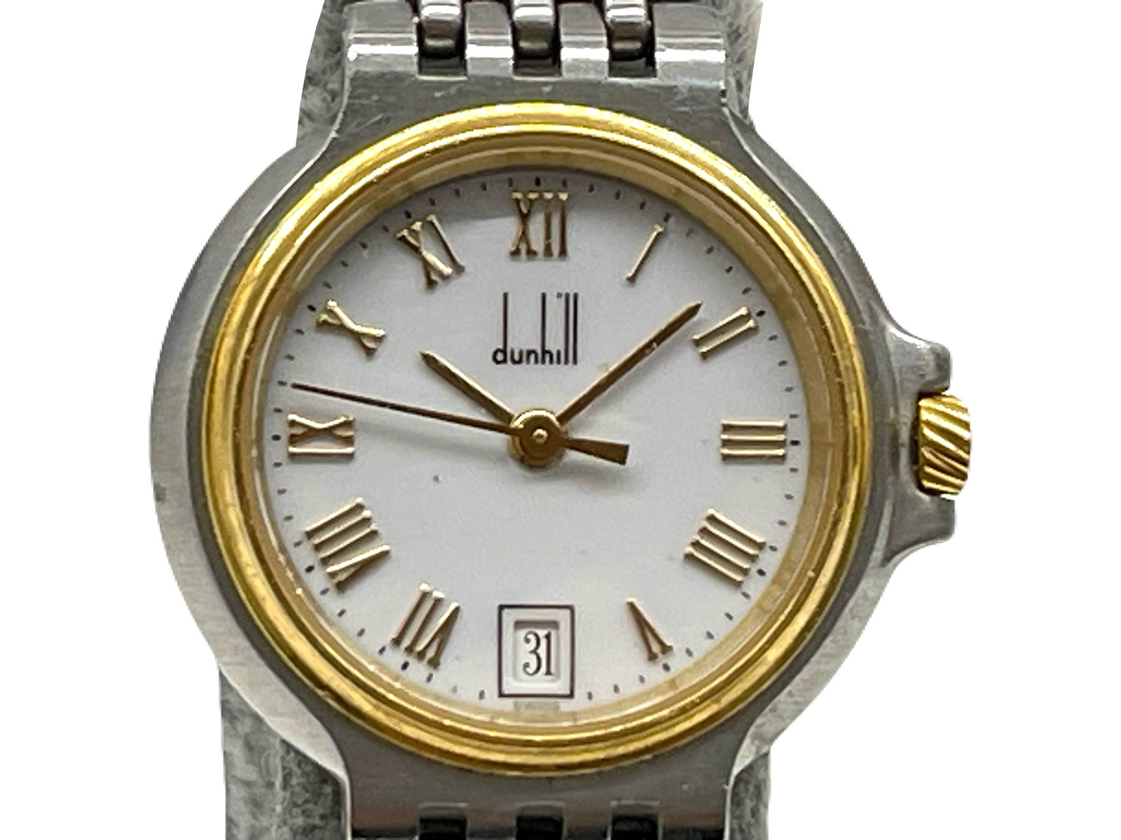 dunhill エリート 18金(K18)金無垢 クォーツ腕時計