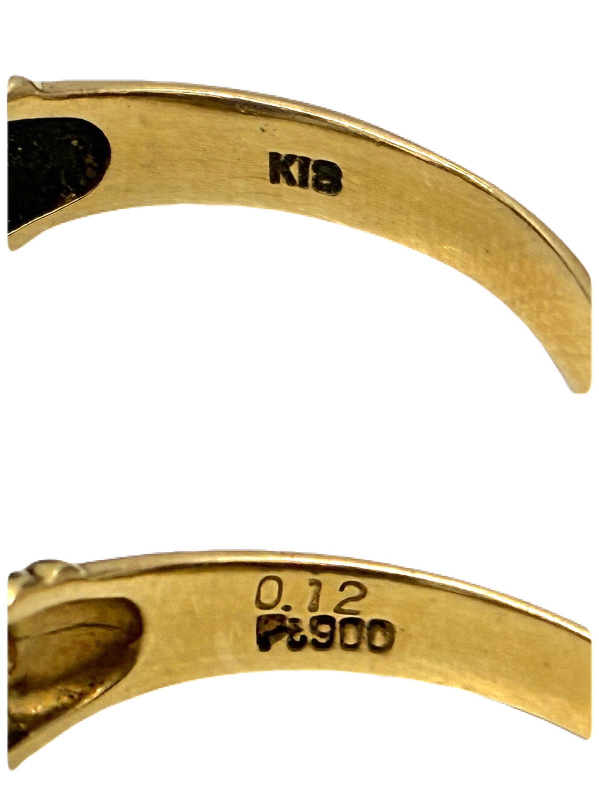 Pt900／K18 ダイアモンド付RG　18号　D：0.12ct