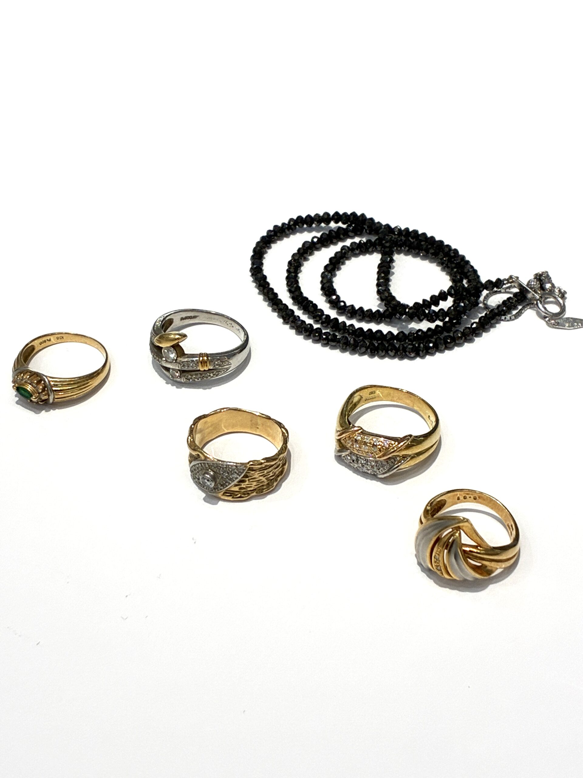 PT900/K18指輪　K18WGネックレス