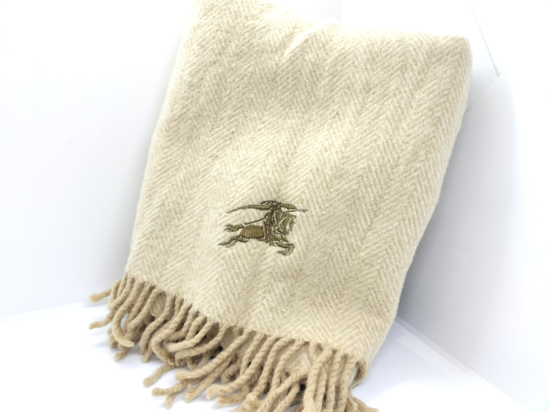 バーバリー　ストール　ベージュ　白系