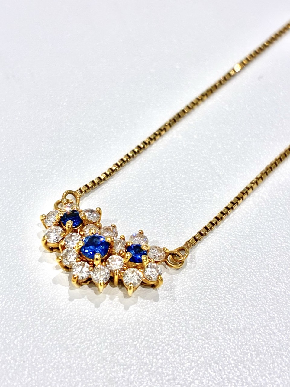 K18 サファイア×ダイヤモンドネックレス　清水町買取　リサイクルショップ