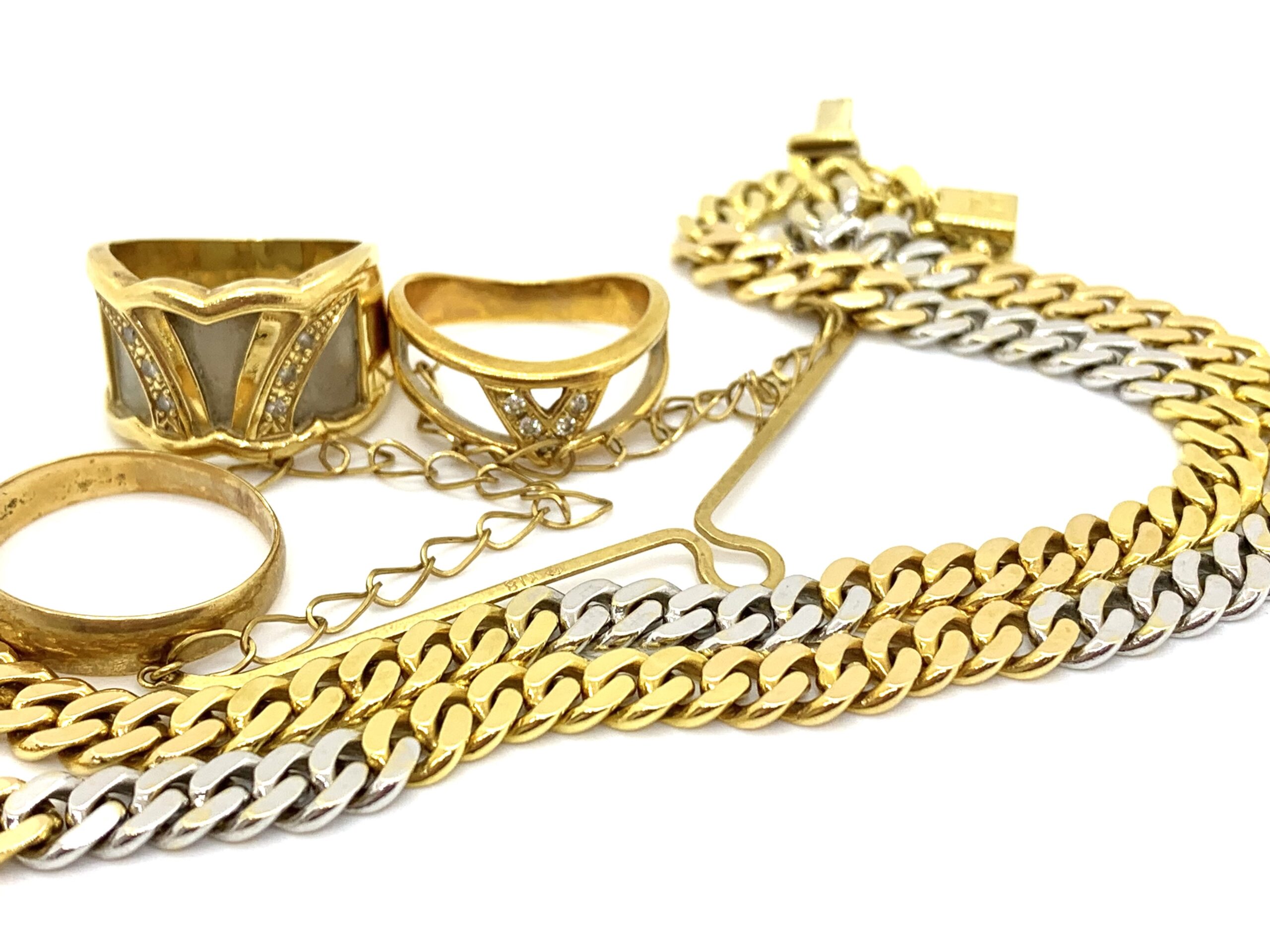 K18リング&PT900/K18コンビネックレス