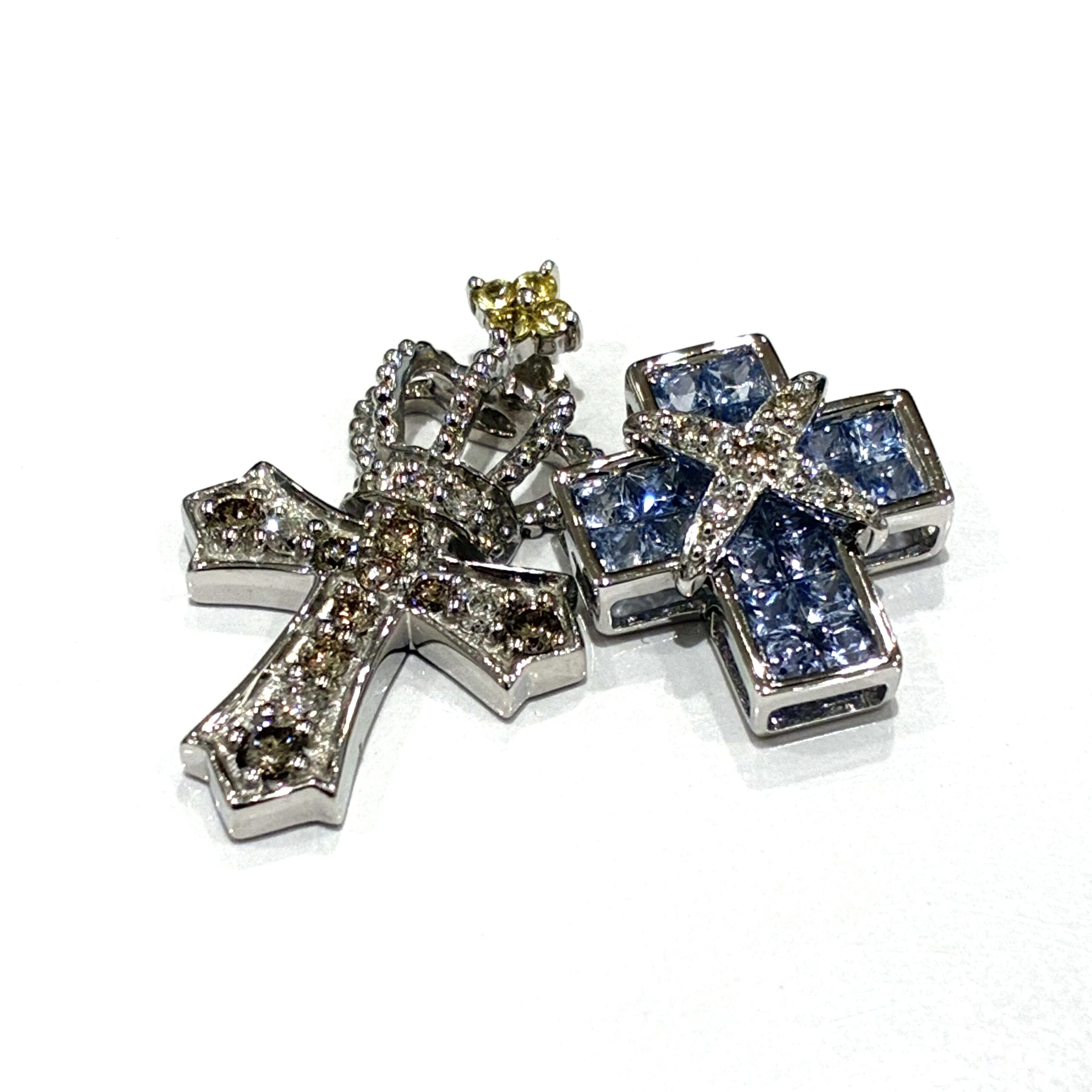 貴金属 ジュエリー K18 ホワイトゴールド ダイヤモンド サファイア 買取 高価買取